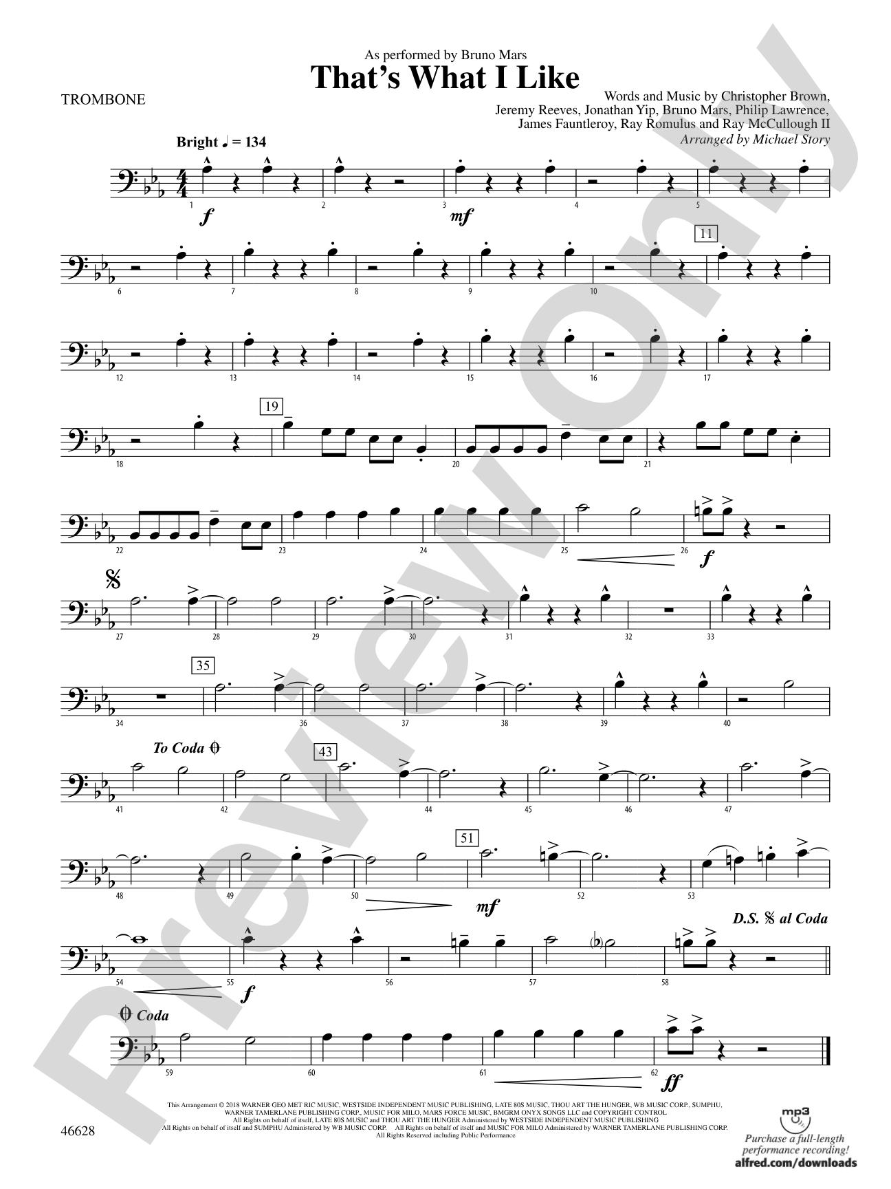 That's What I Like: 1st Trombone