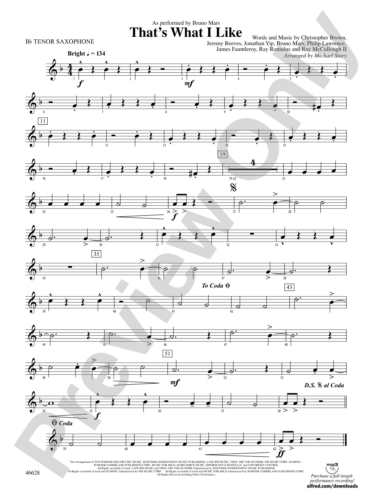 That's What I Like: B-flat Tenor Saxophone