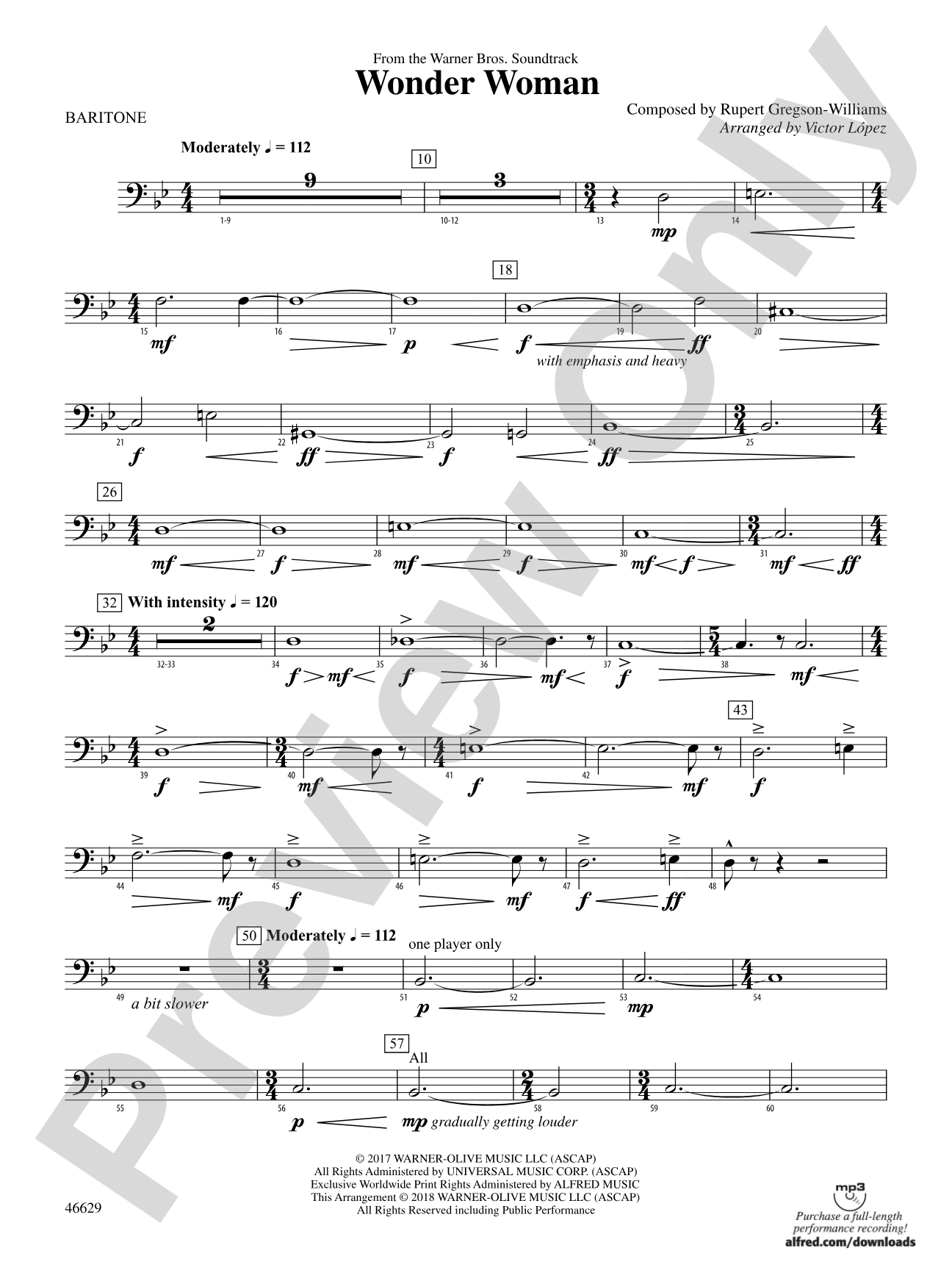 Wonder Woman: From the Warner Bros. Soundtrack: Baritone B.C.