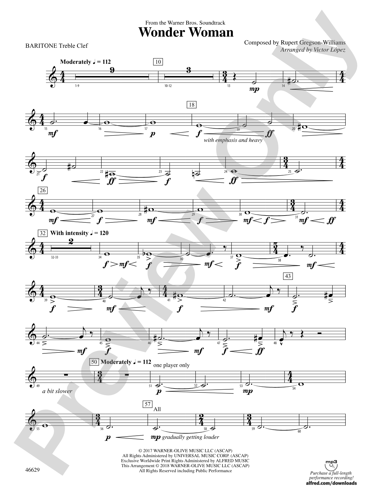 Wonder Woman: From the Warner Bros. Soundtrack: Baritone T.C.