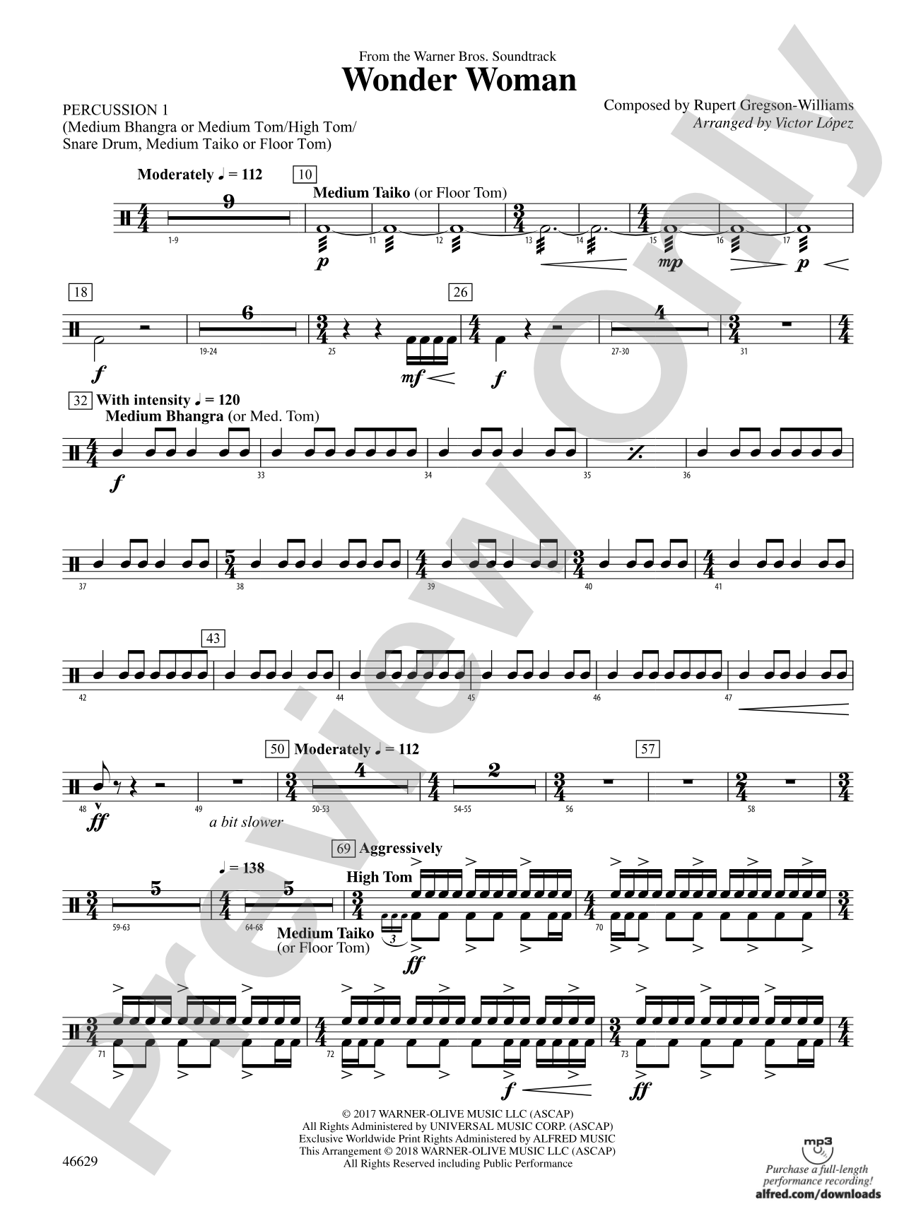 Wonder Woman: From the Warner Bros. Soundtrack: 1st Percussion
