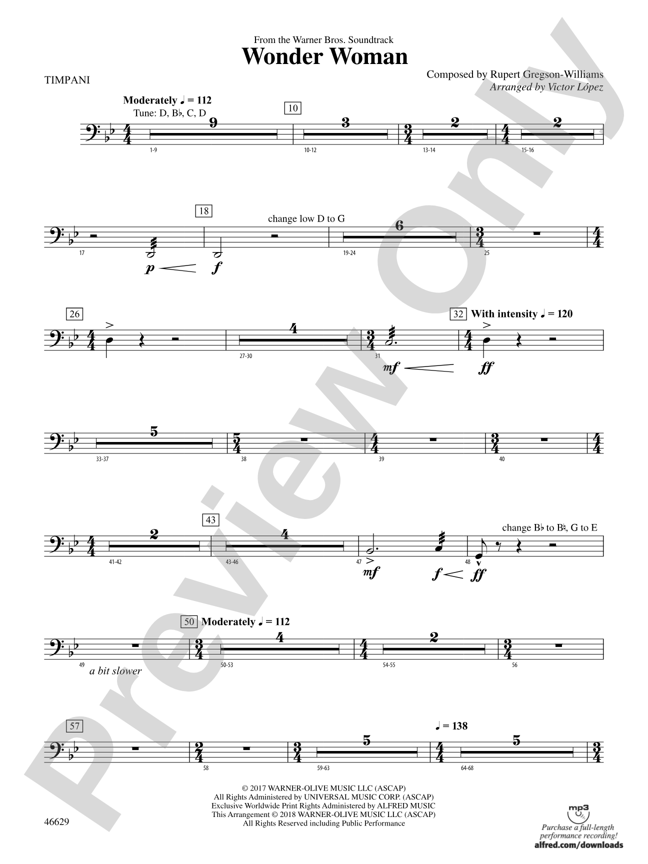Wonder Woman: From the Warner Bros. Soundtrack: Timpani