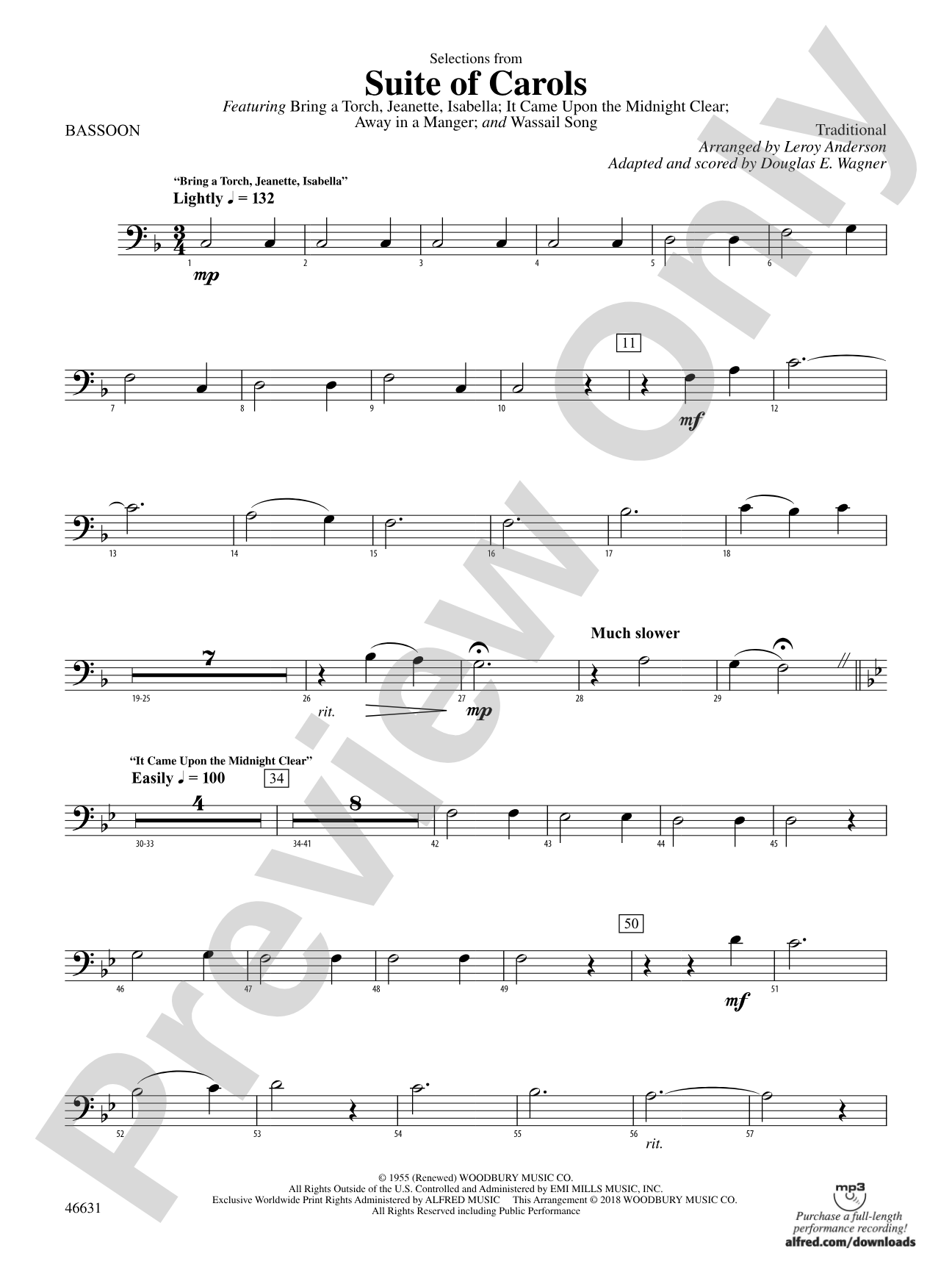 Suite of Carols, Selections from: Bassoon