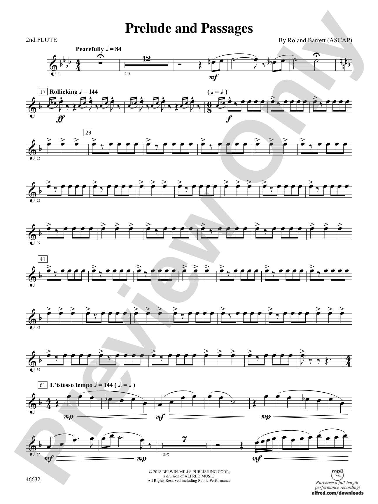 Prelude and Passages: 2nd Flute
