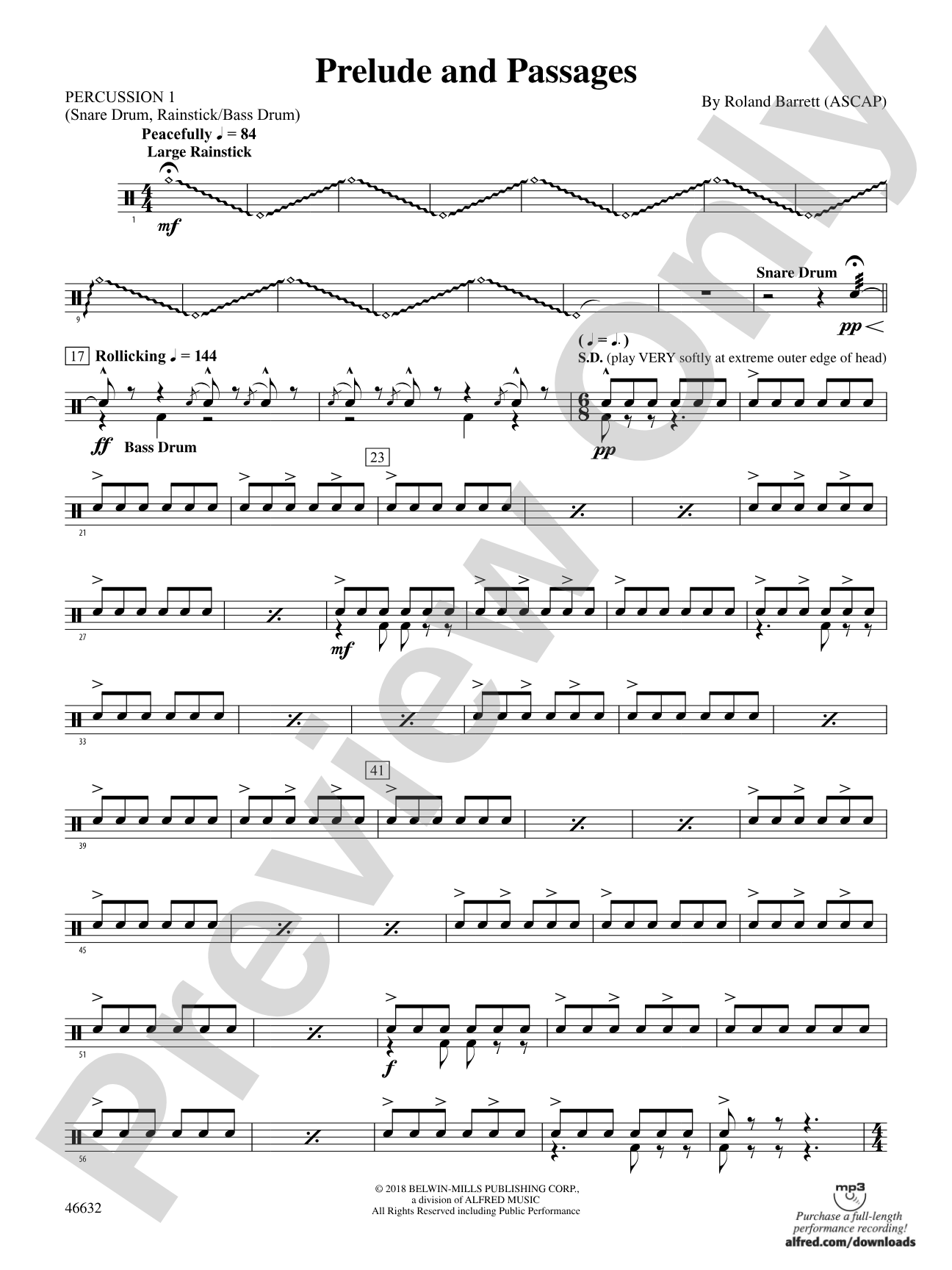 Prelude and Passages: 1st Percussion