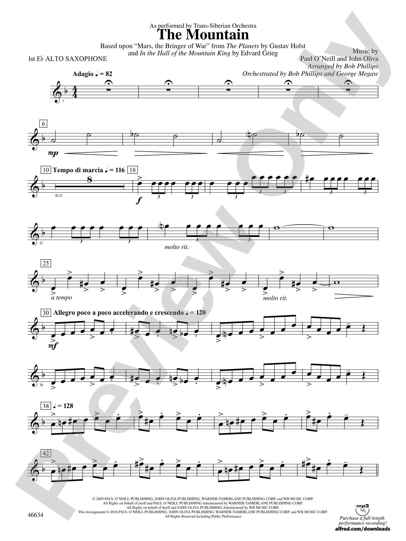 The Mountain: E-flat Alto Saxophone