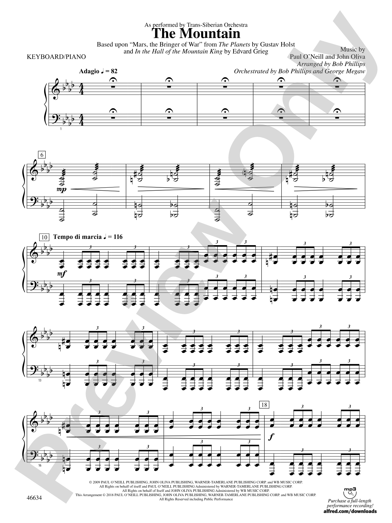 The Mountain: Piano Accompaniment