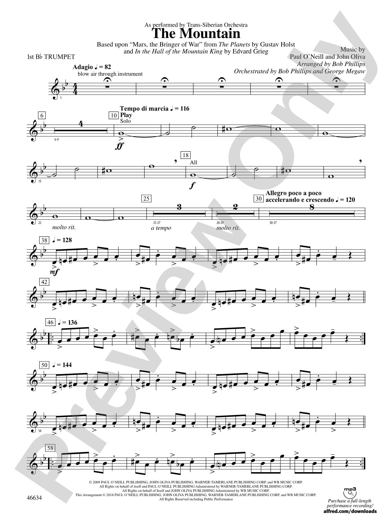The Mountain: 1st B-flat Trumpet