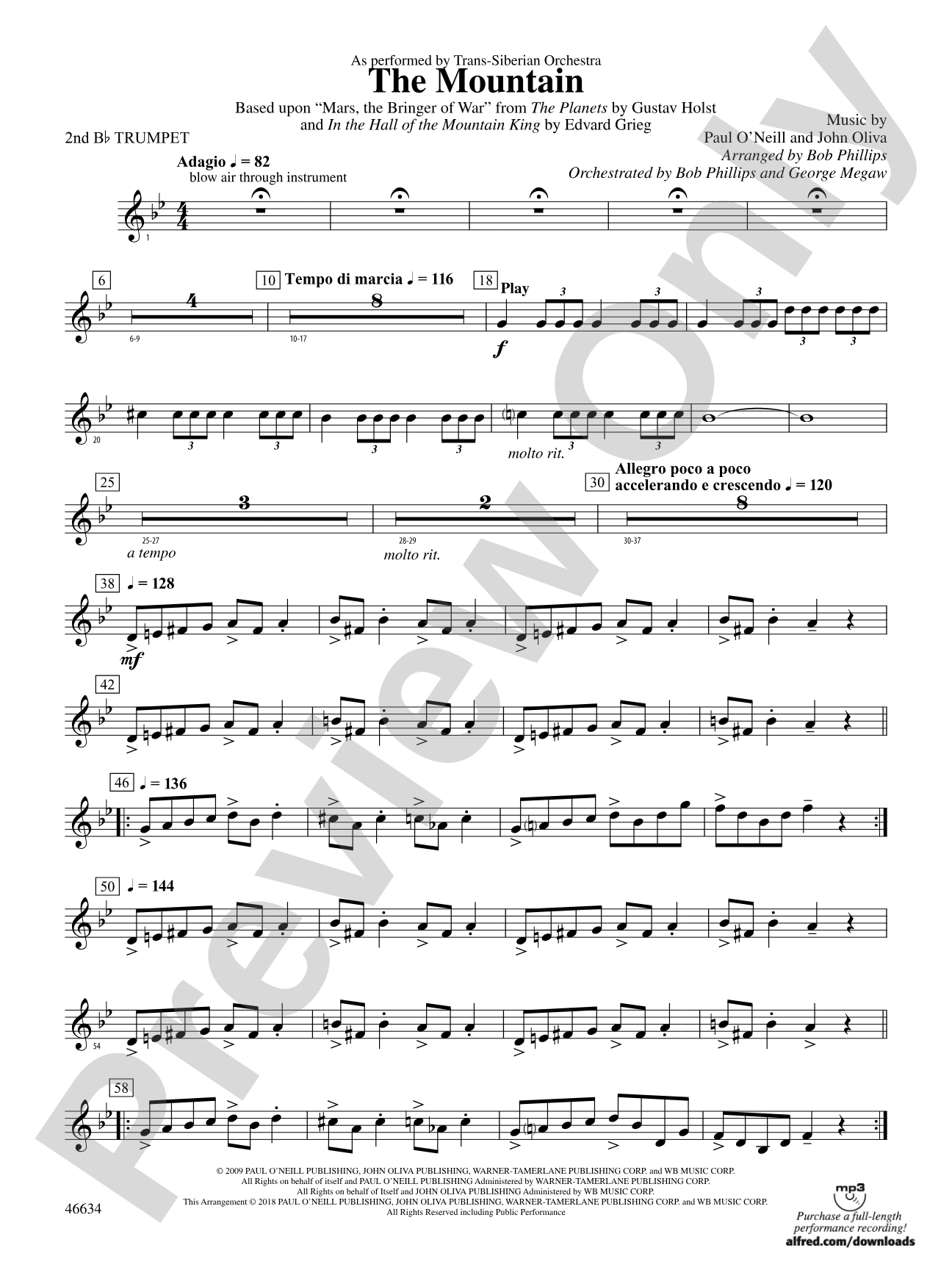 The Mountain: 2nd B-flat Trumpet
