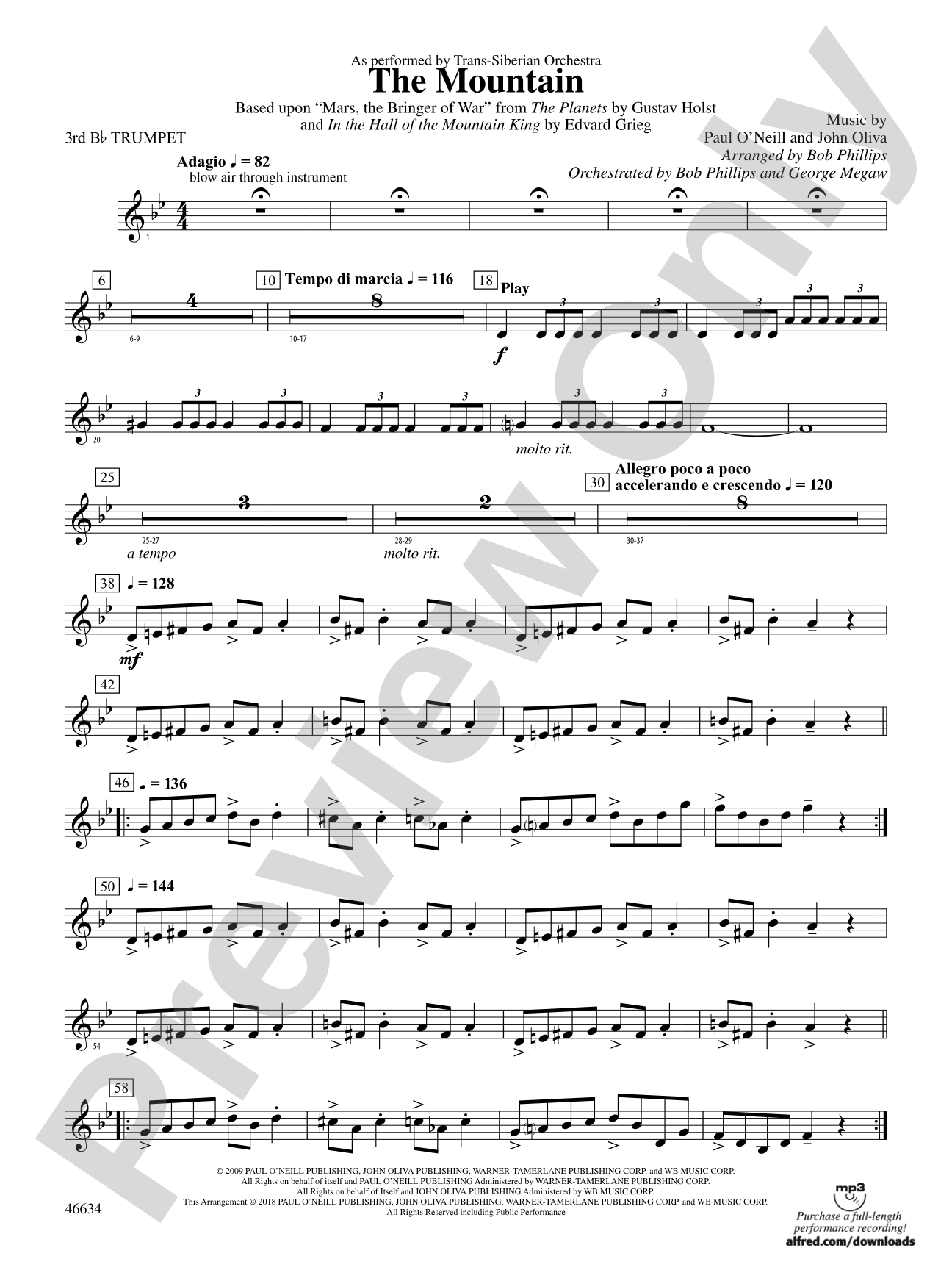The Mountain: 3rd B-flat Trumpet