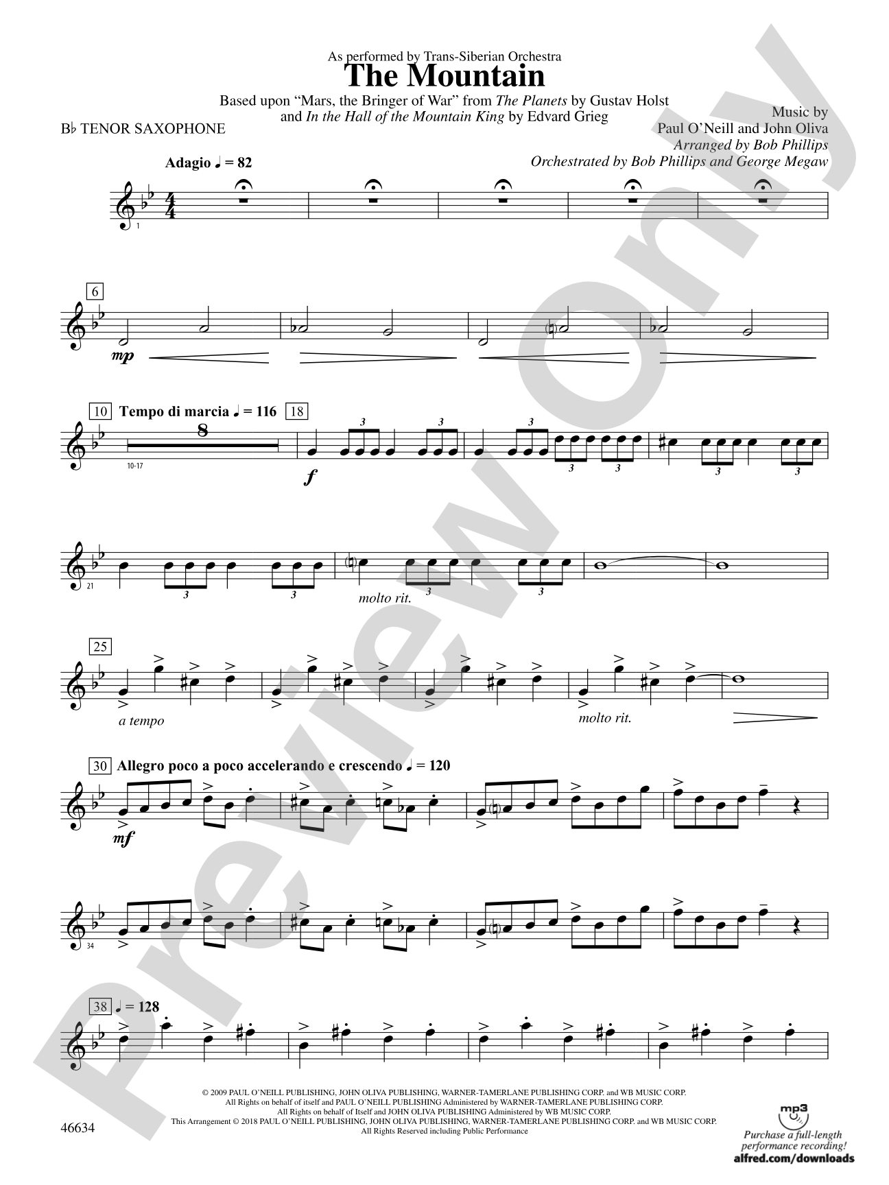 The Mountain: B-flat Tenor Saxophone
