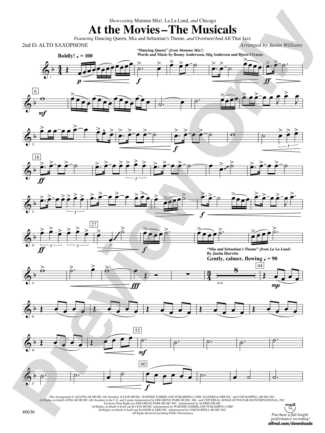 At the Movies---The Musicals: 2nd E-flat Alto Saxophone