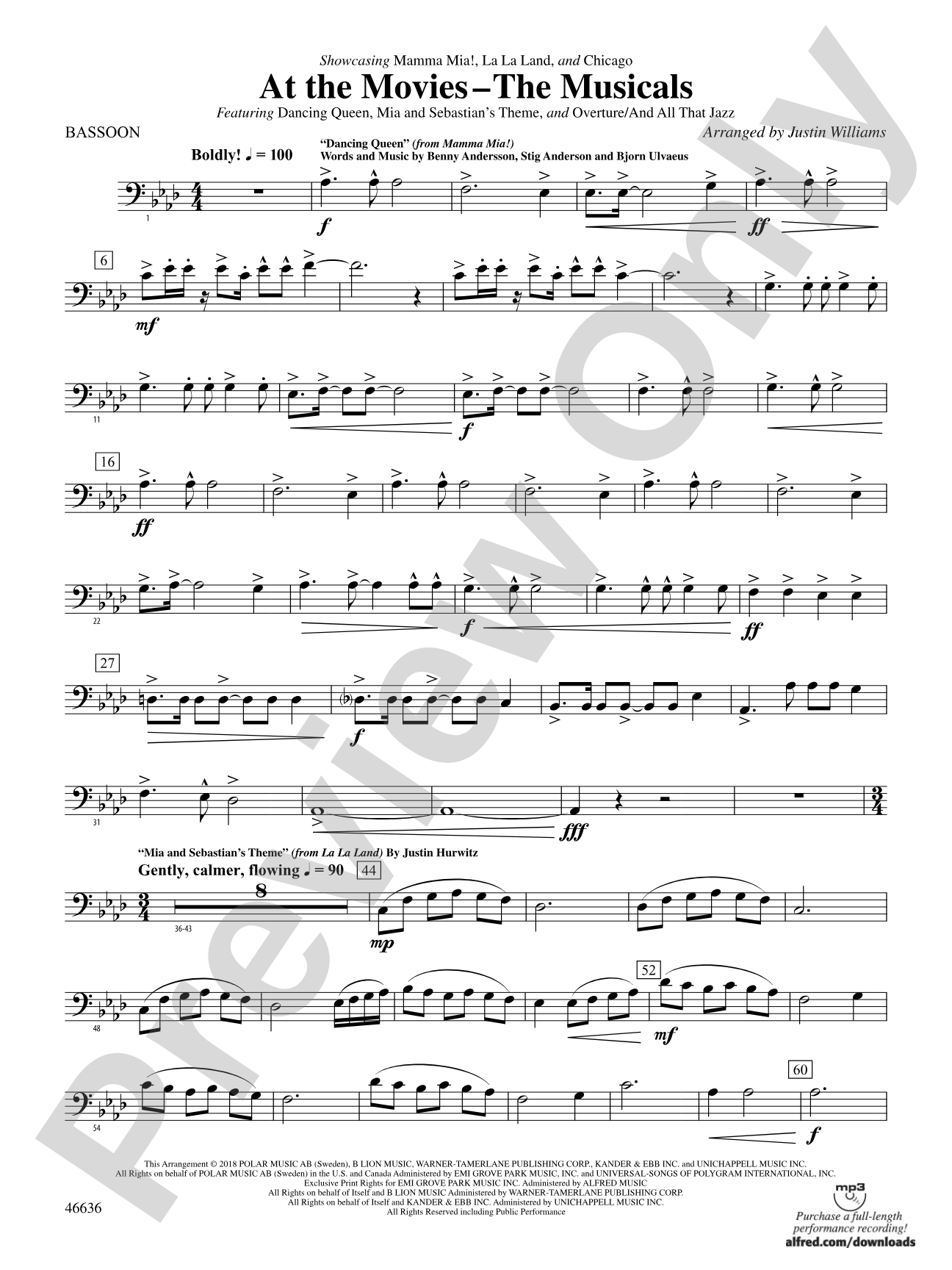 At the Movies---The Musicals: Bassoon
