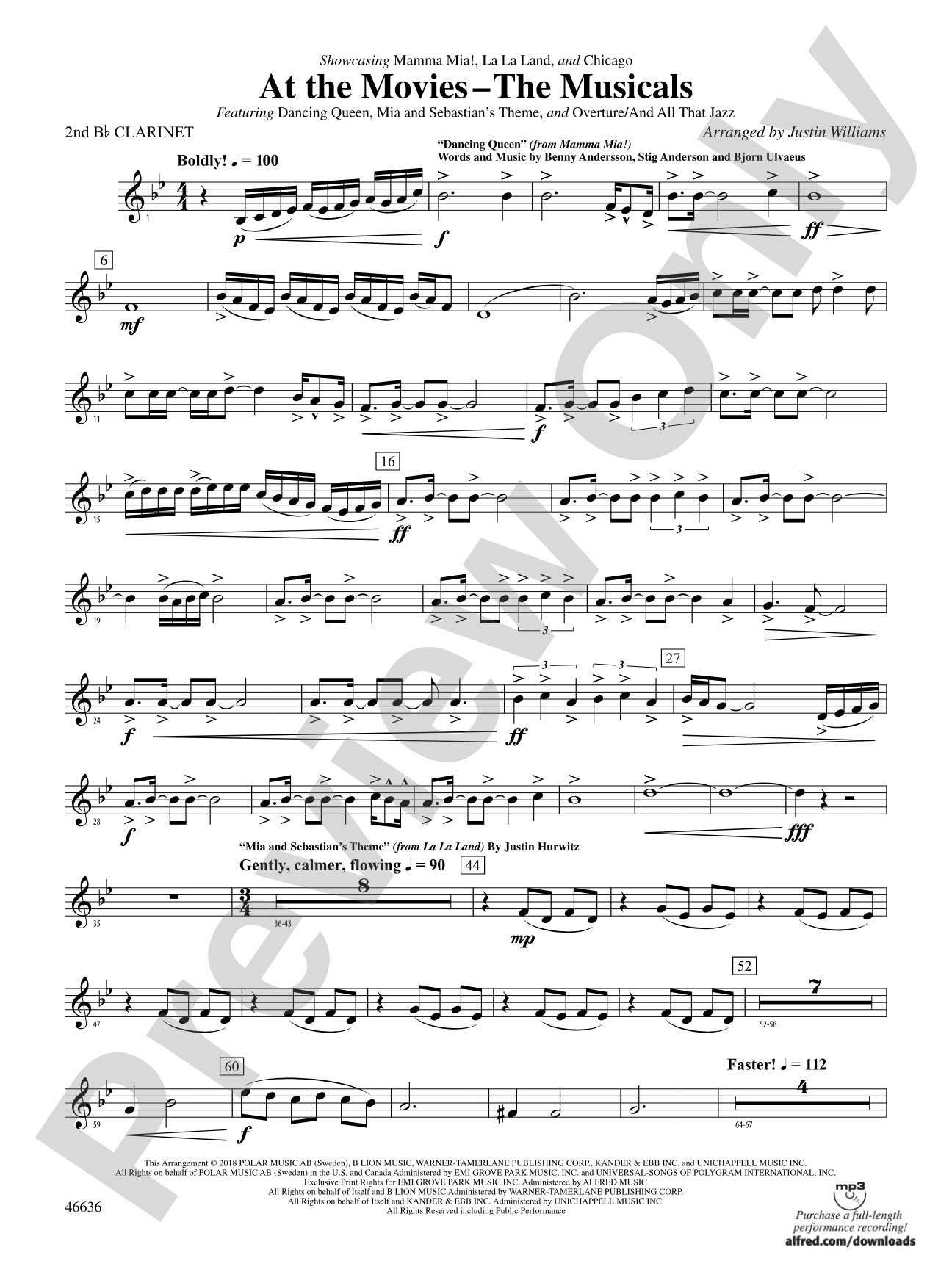 At the Movies---The Musicals: 2nd B-flat Clarinet