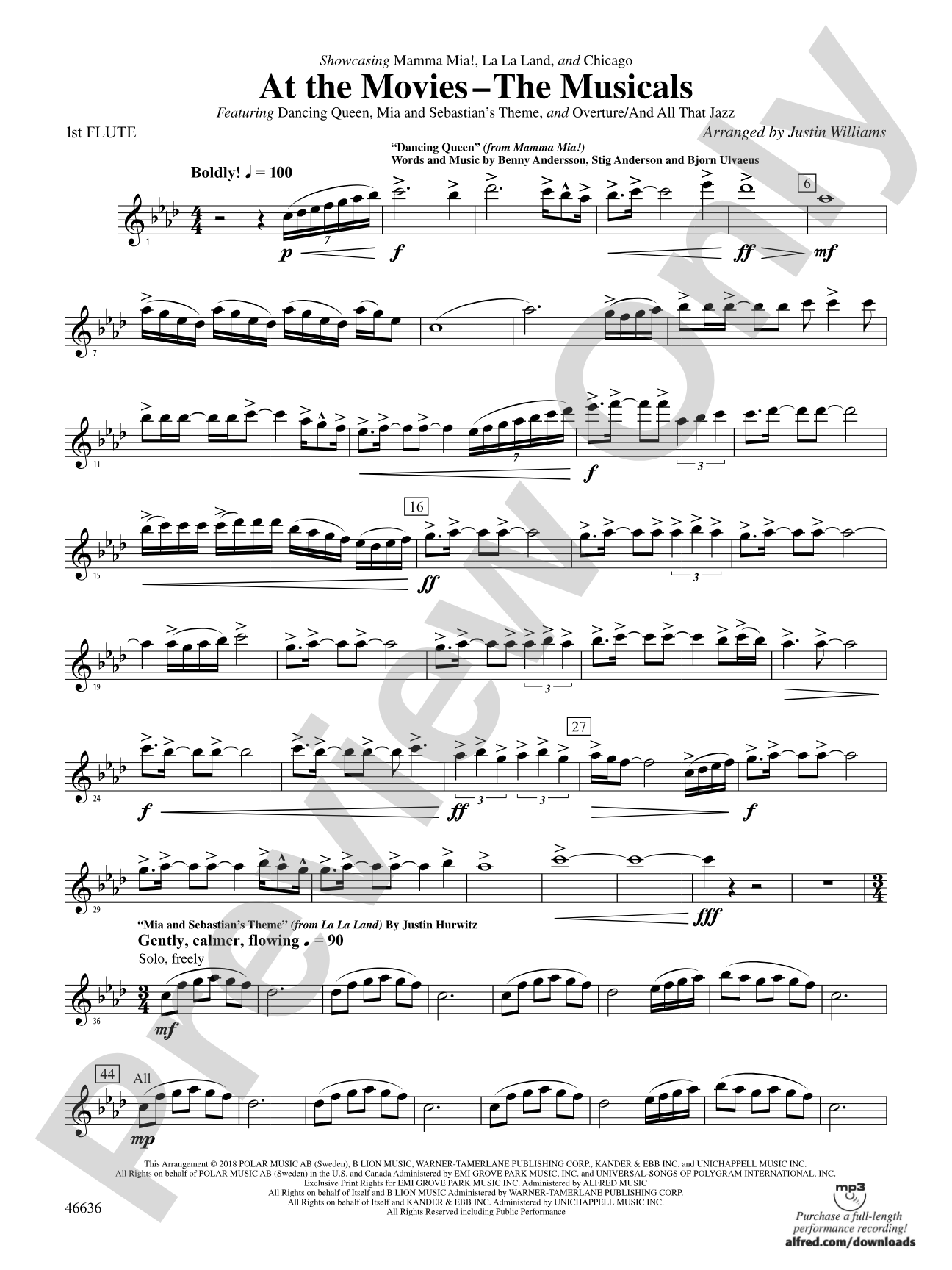 At the Movies---The Musicals: Flute