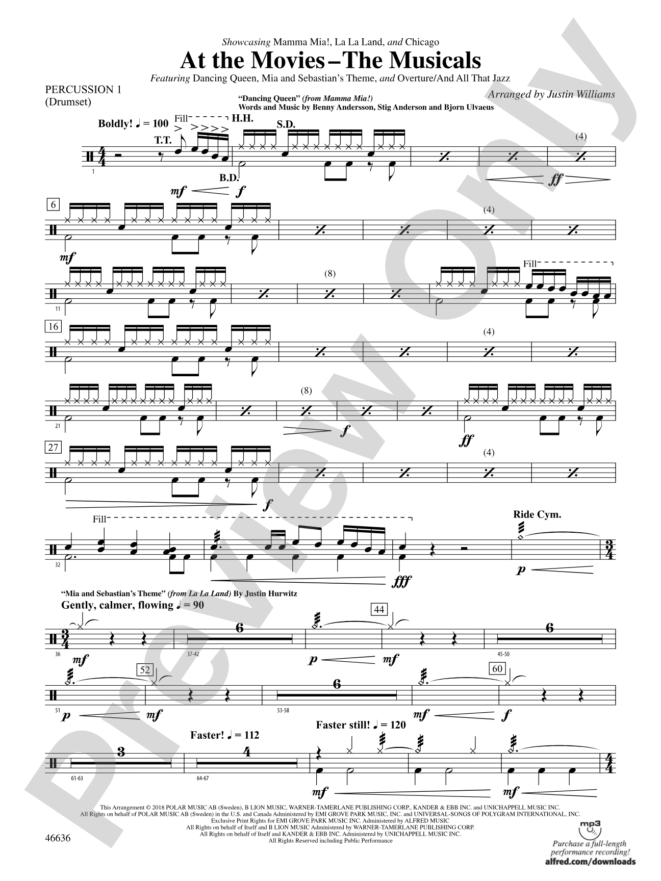 At the Movies---The Musicals: 1st Percussion