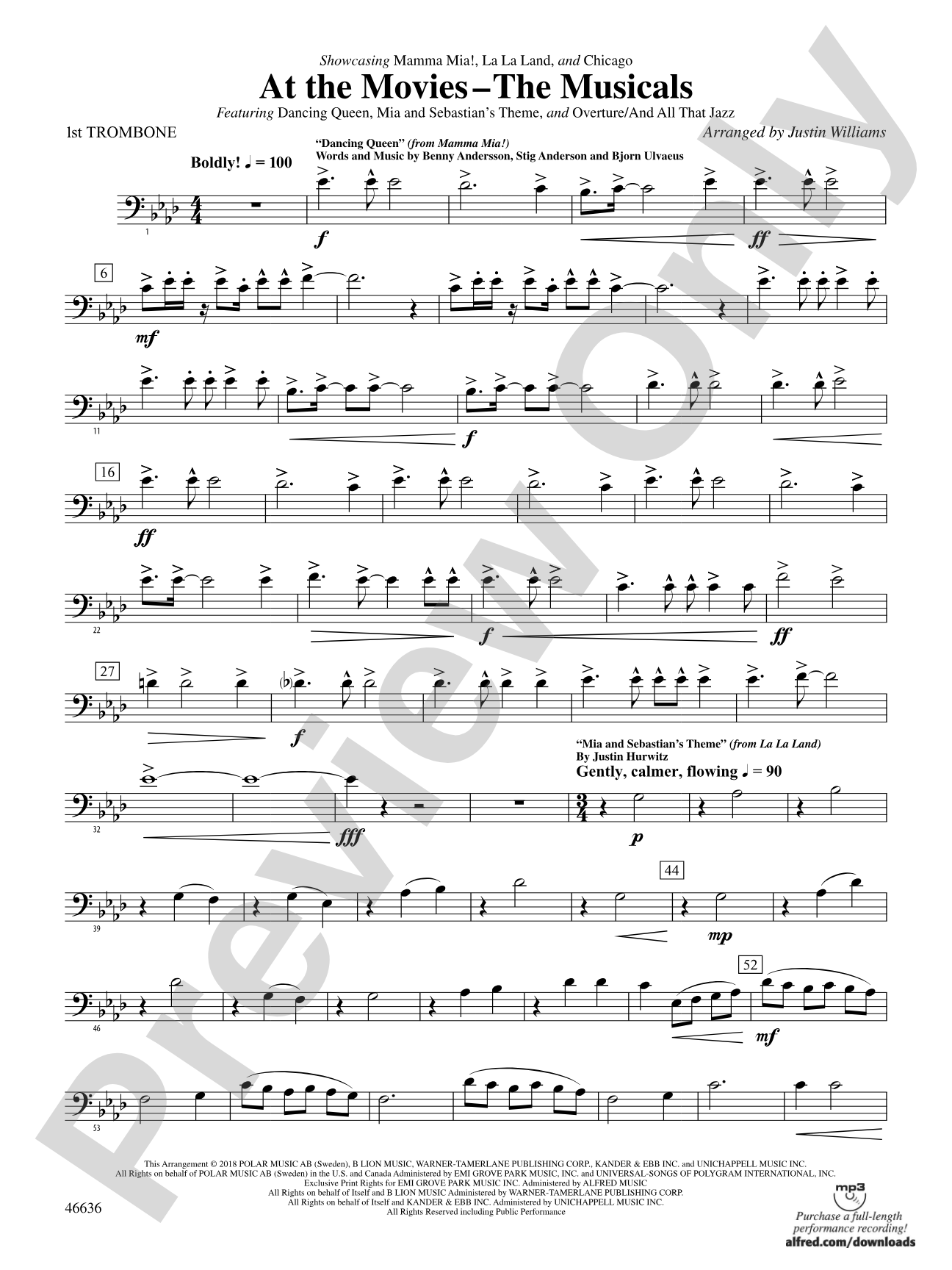 At the Movies---The Musicals: 1st Trombone