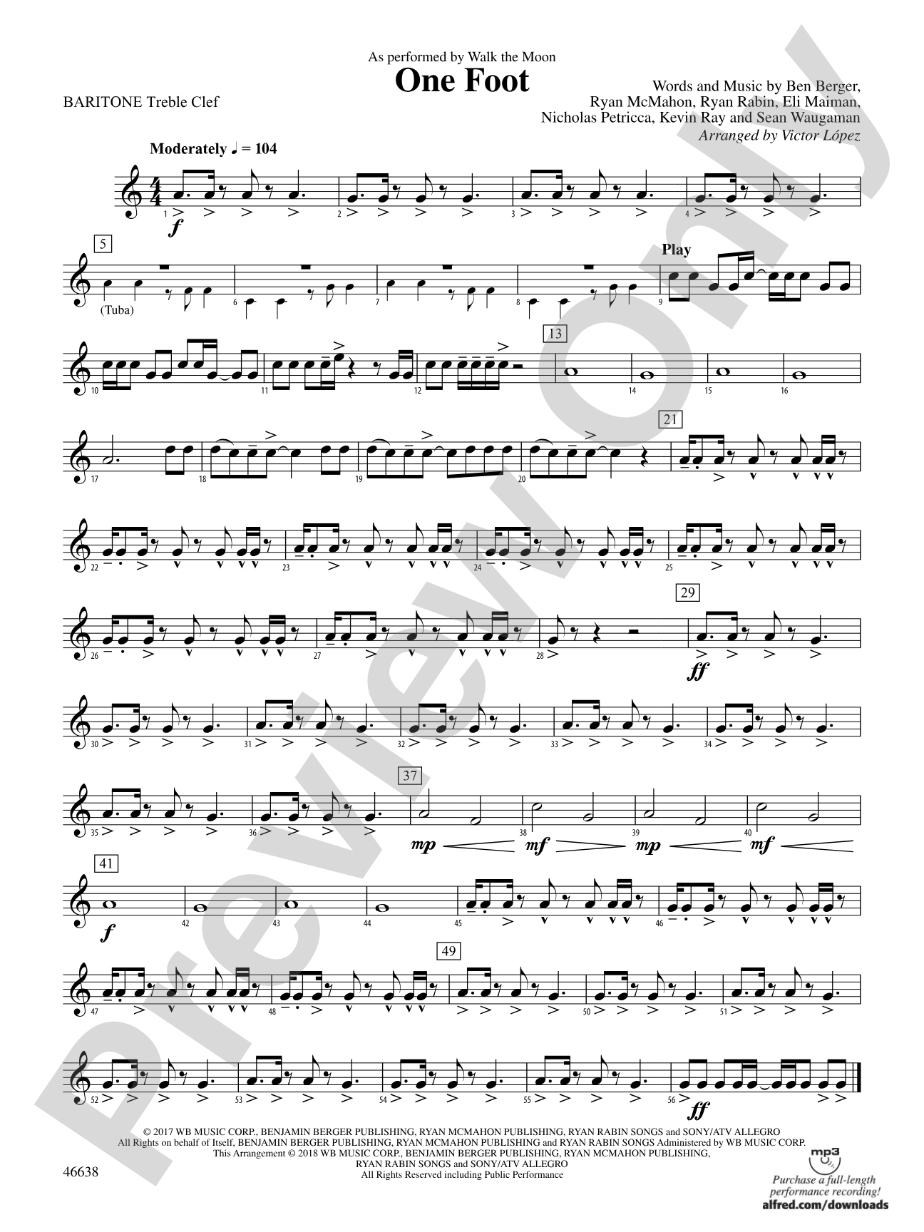 One Foot: Baritone T.C.
