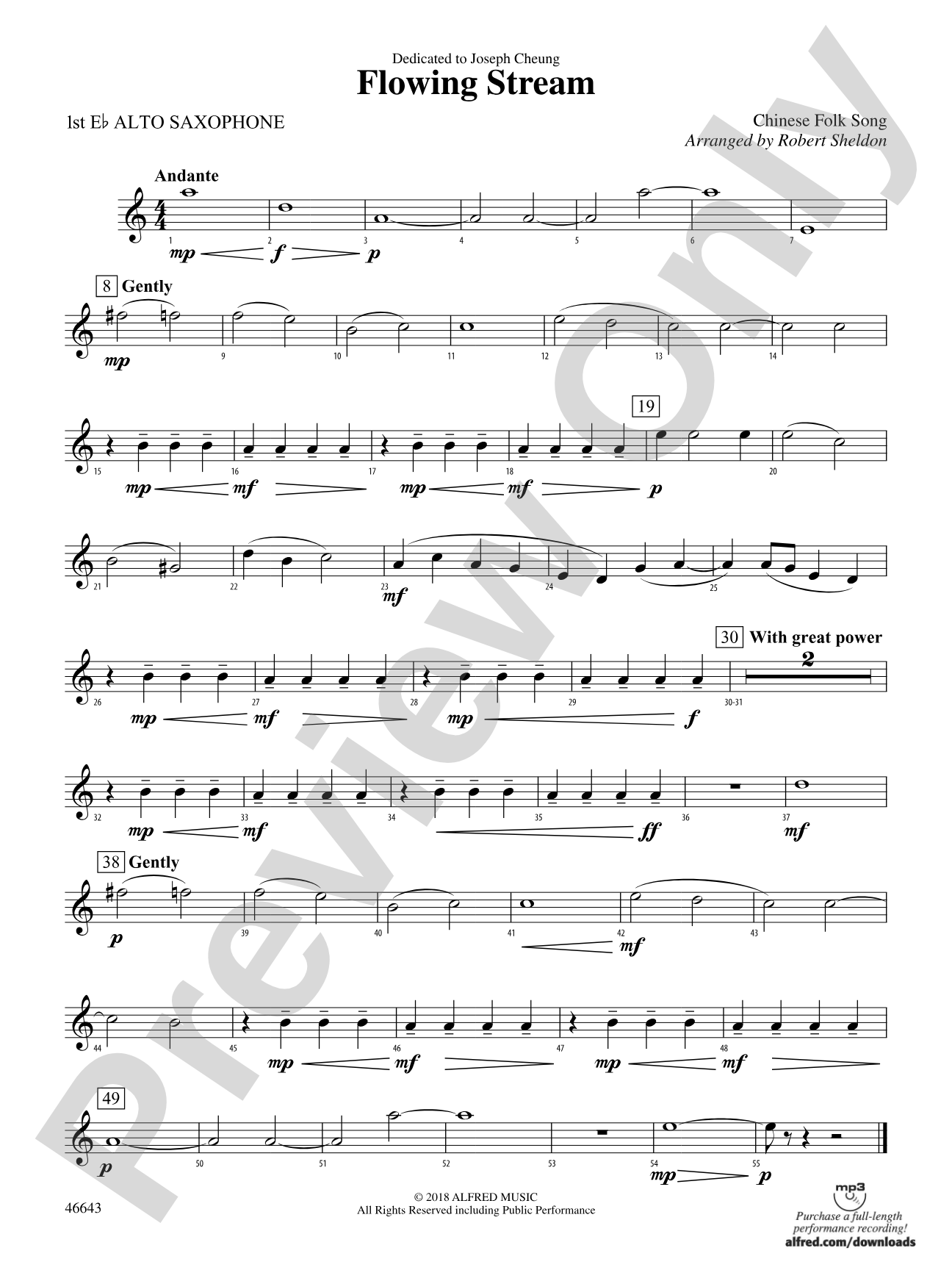Flowing Stream: E-flat Alto Saxophone