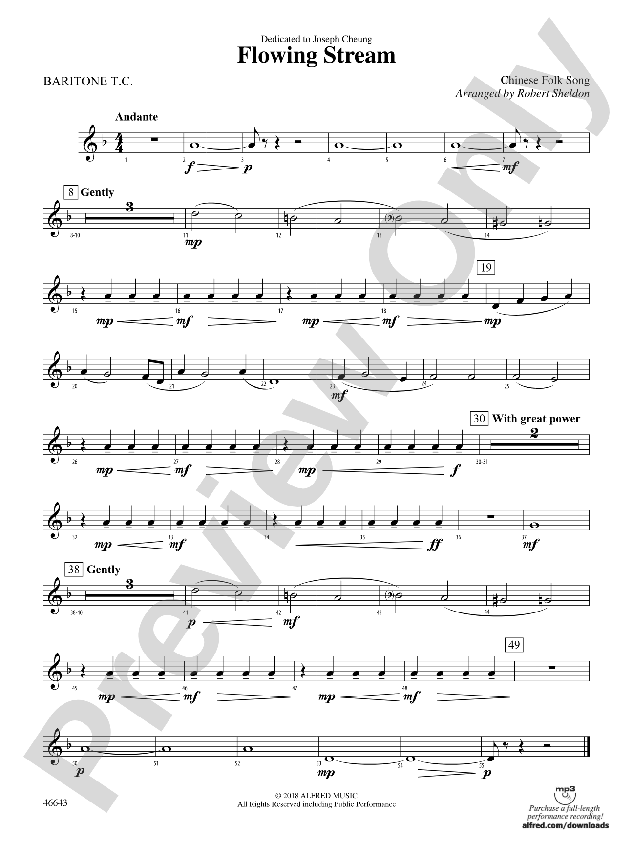 Flowing Stream: Baritone T.C.