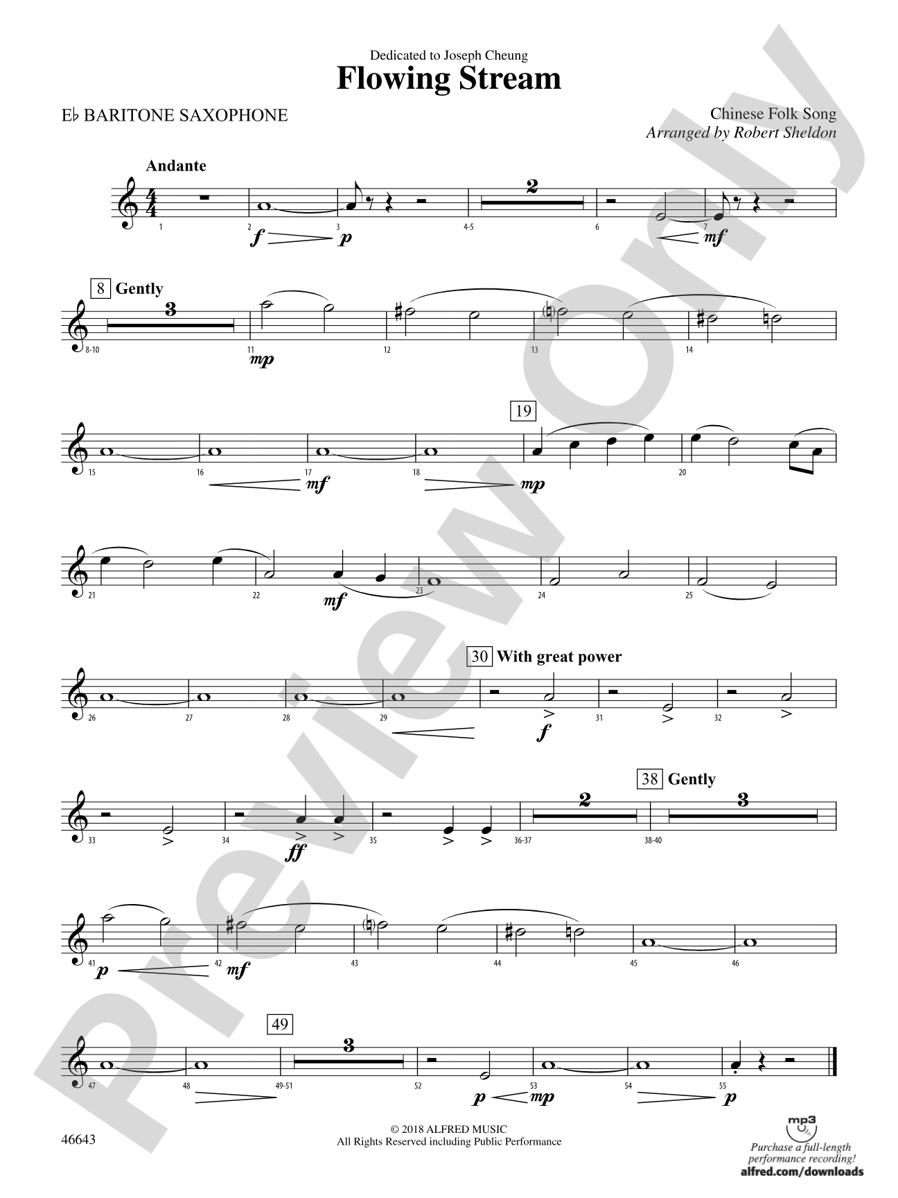 Flowing Stream: E-flat Baritone Saxophone