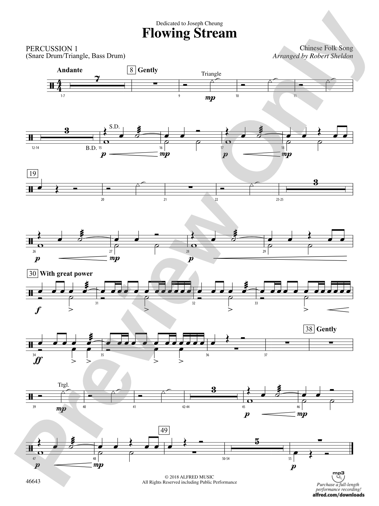 Flowing Stream: 1st Percussion