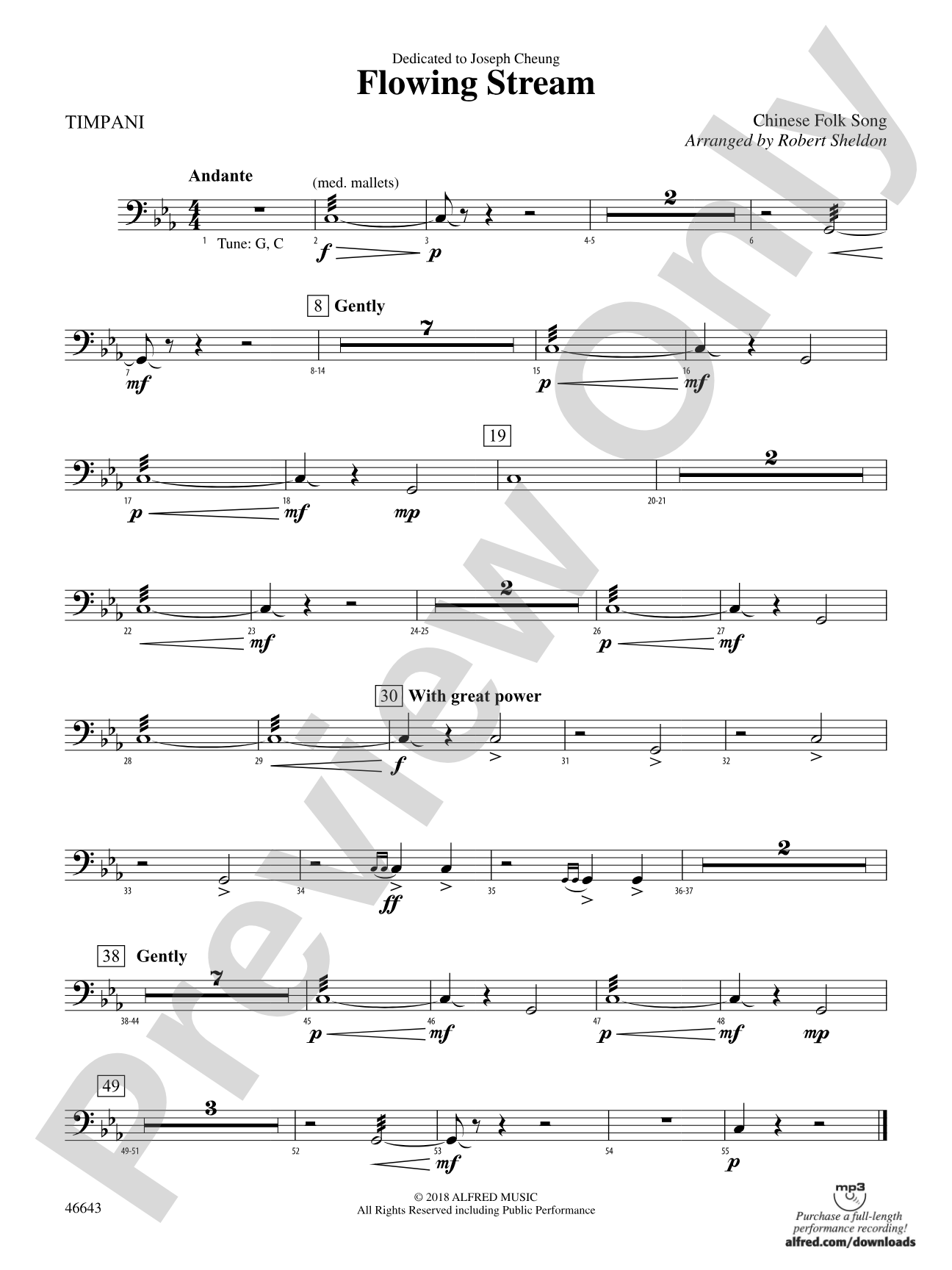 Flowing Stream: Timpani