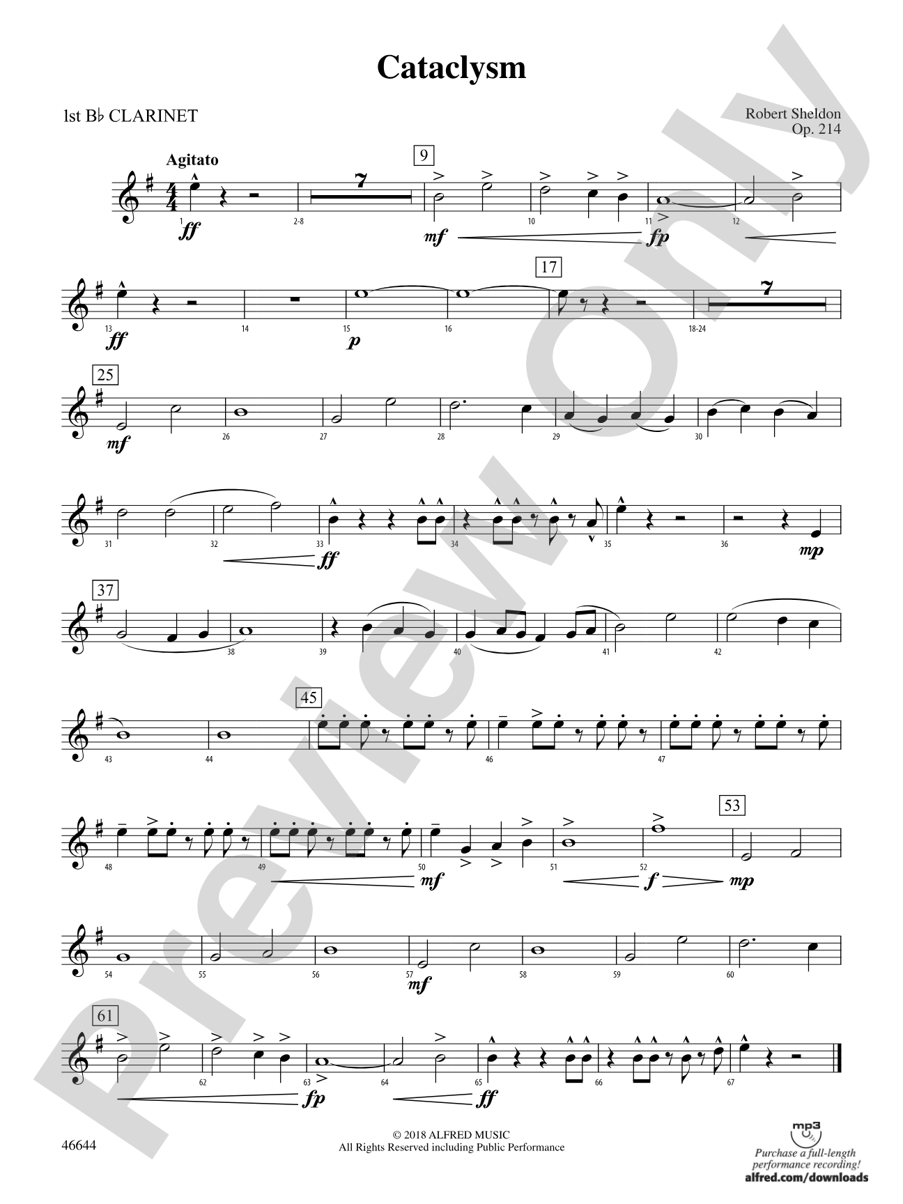 Cataclysm: 1st B-flat Clarinet