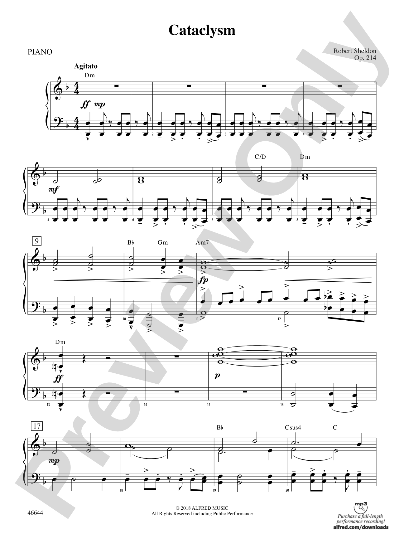 Cataclysm: Piano Accompaniment