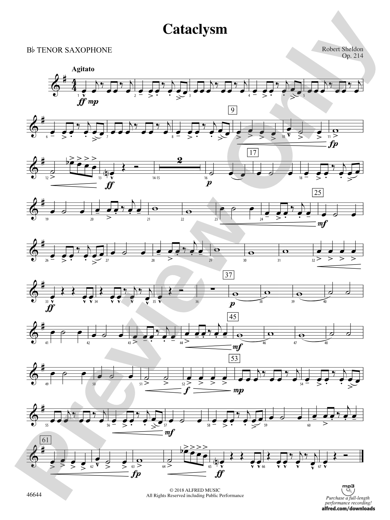 Cataclysm: B-flat Tenor Saxophone