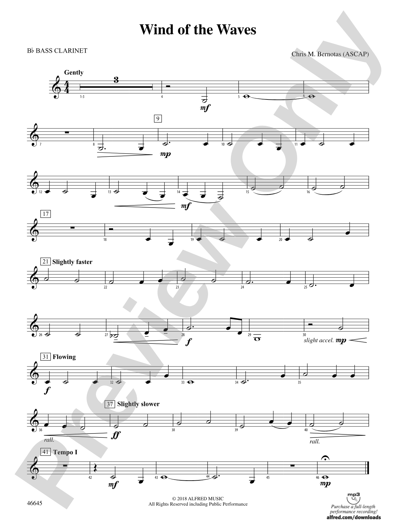 Wind of the Waves: B-flat Bass Clarinet
