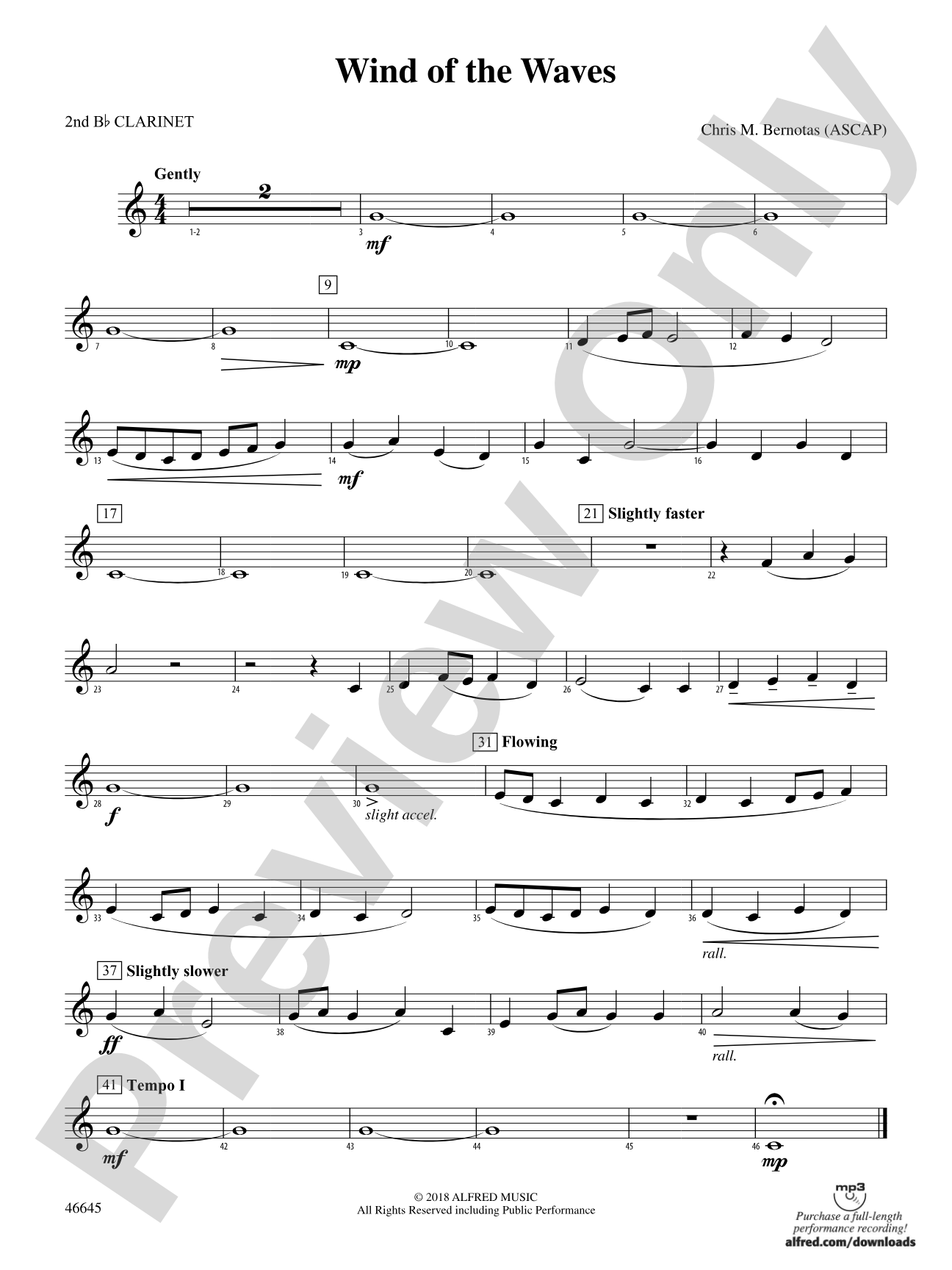 Wind of the Waves: 2nd B-flat Clarinet