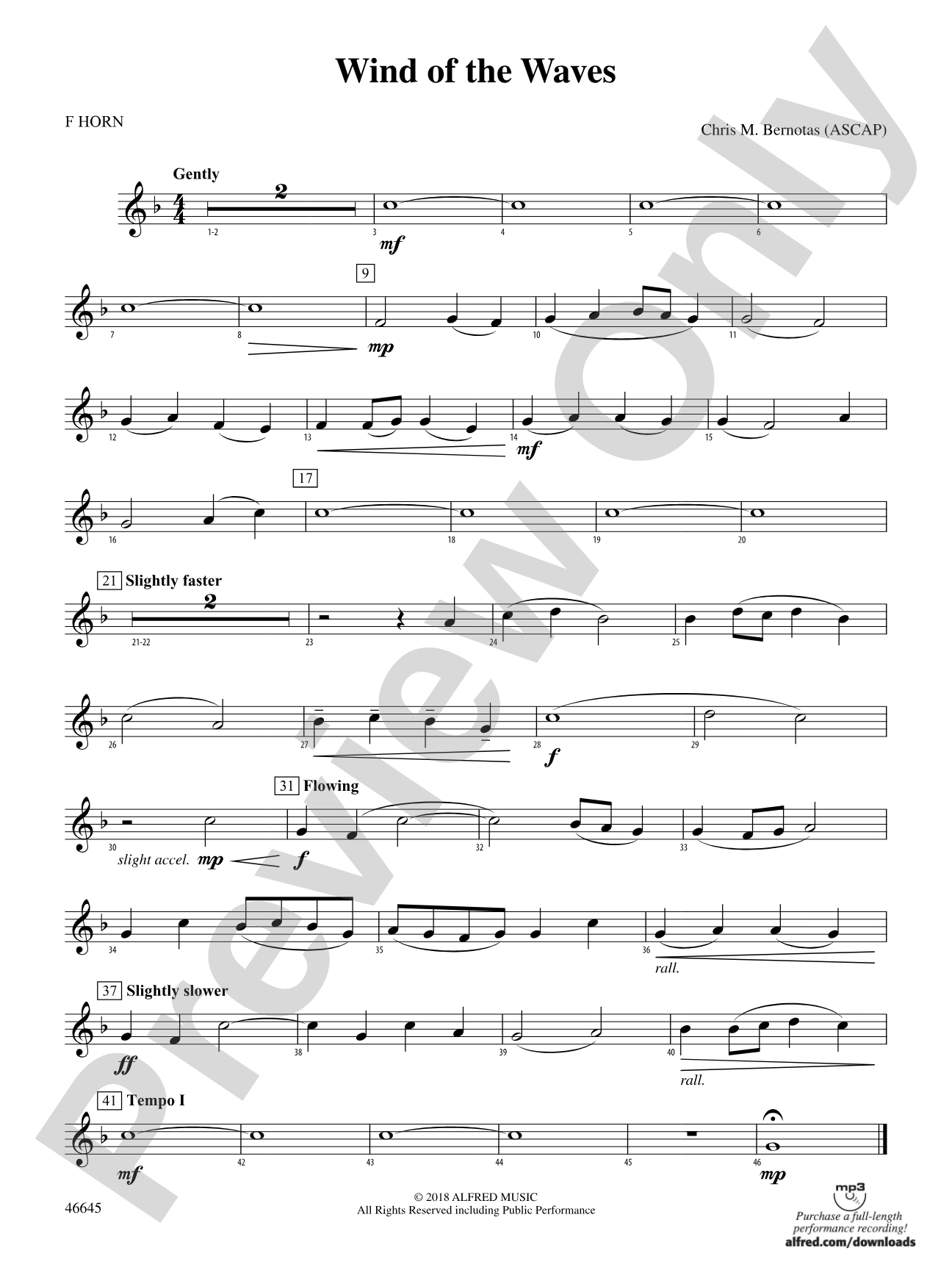 Wind of the Waves: 1st F Horn