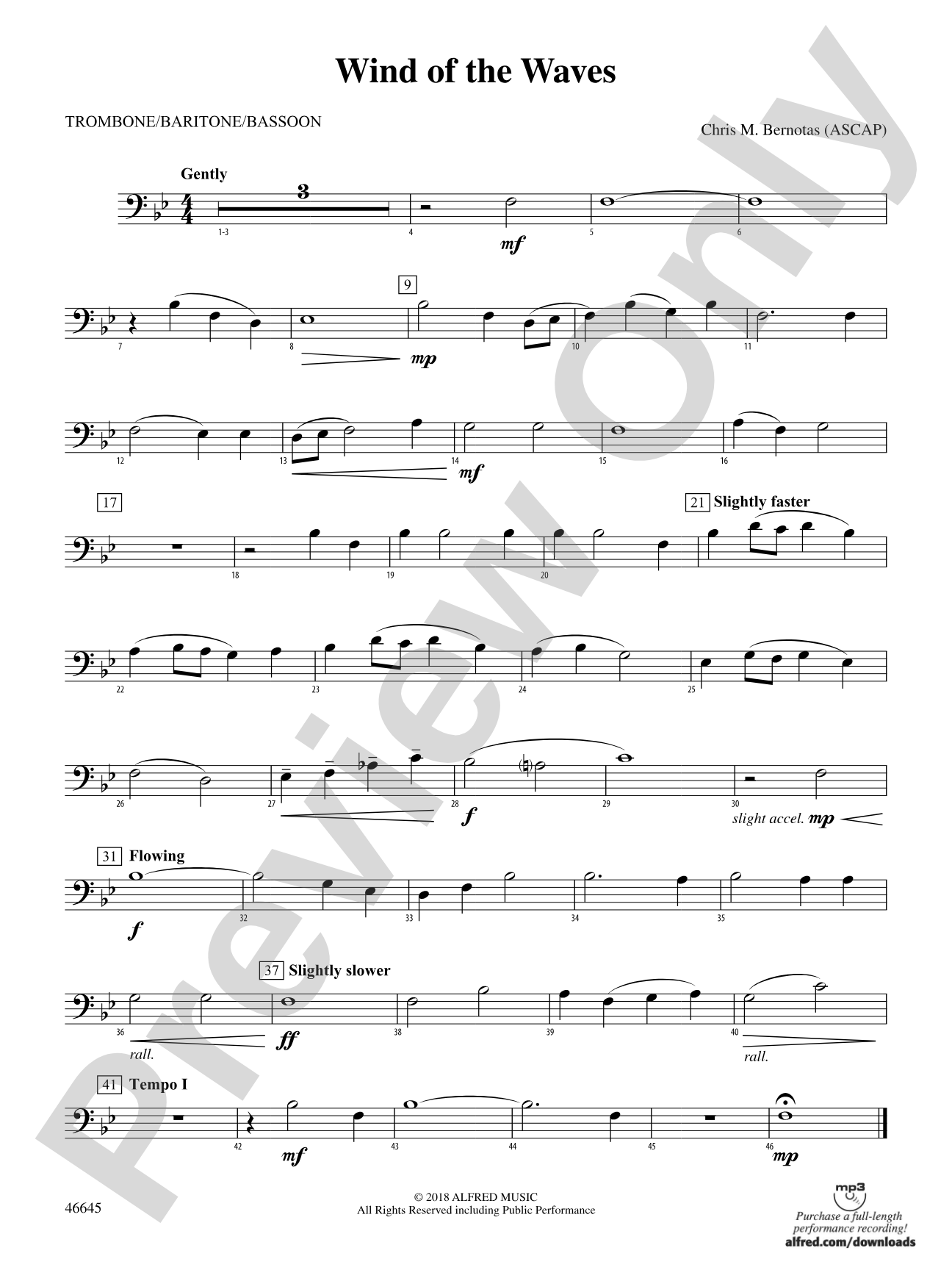 Wind of the Waves: 1st Trombone