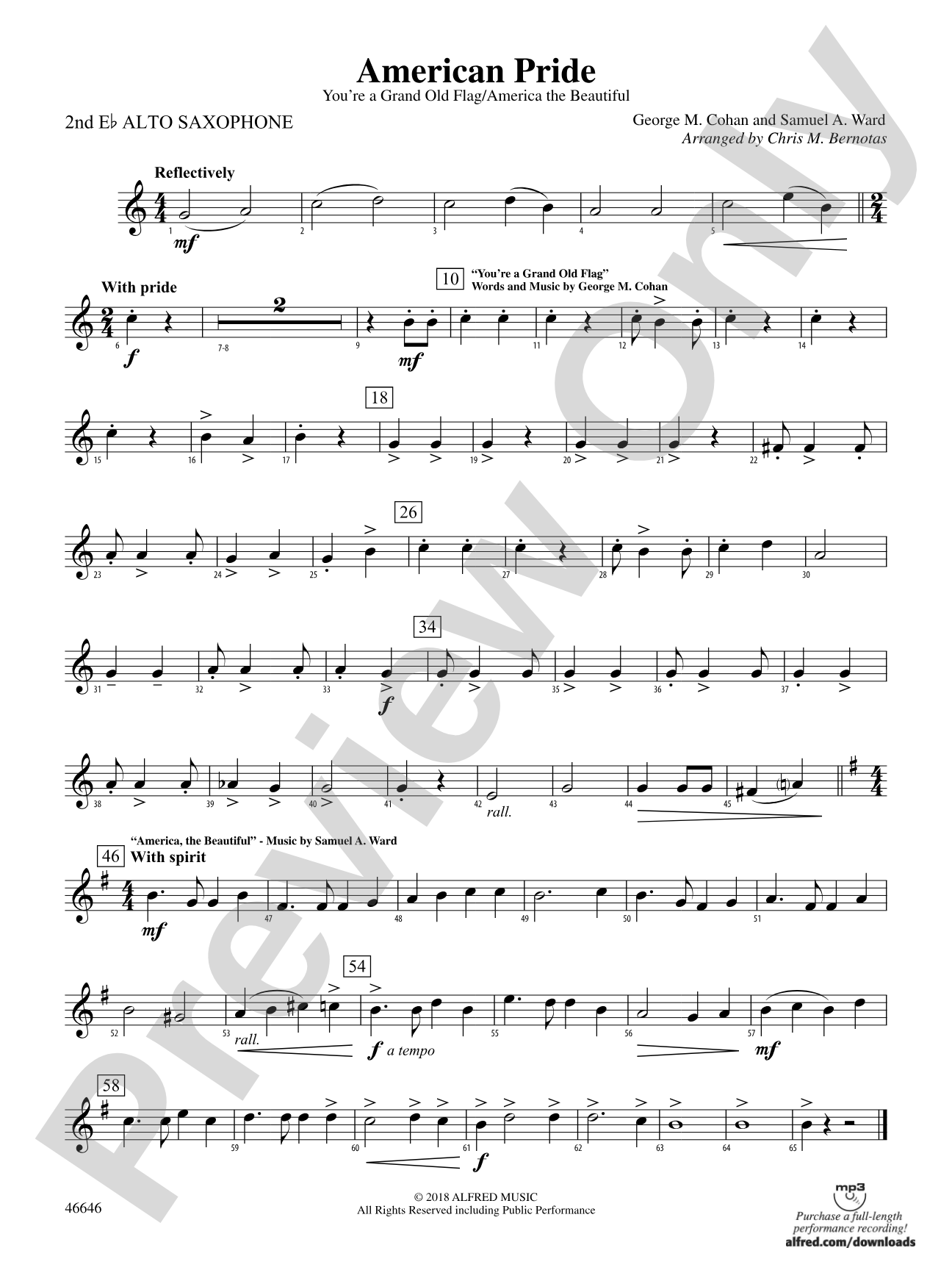 American Pride: 2nd E-flat Alto Saxophone