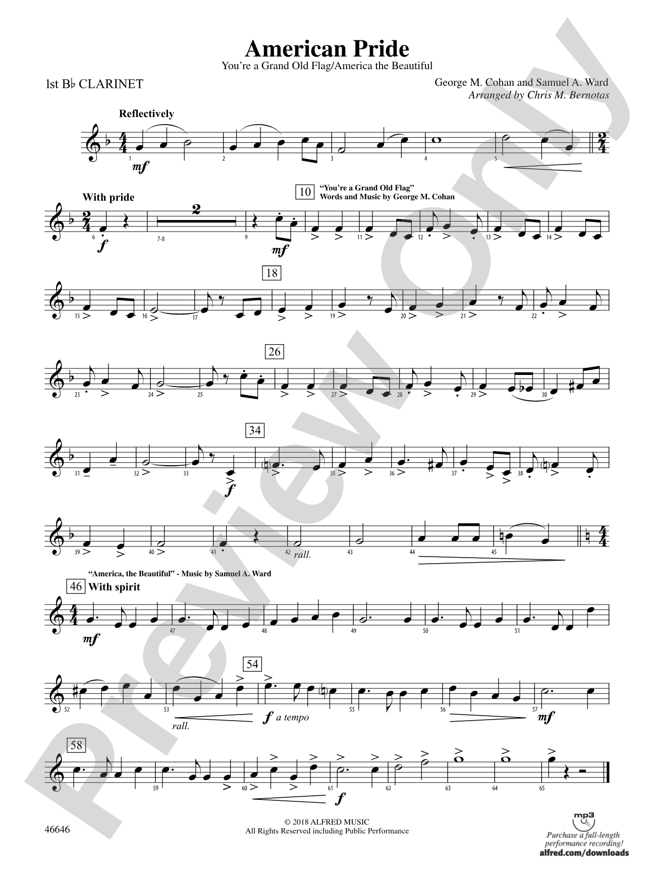 American Pride: 1st B-flat Clarinet