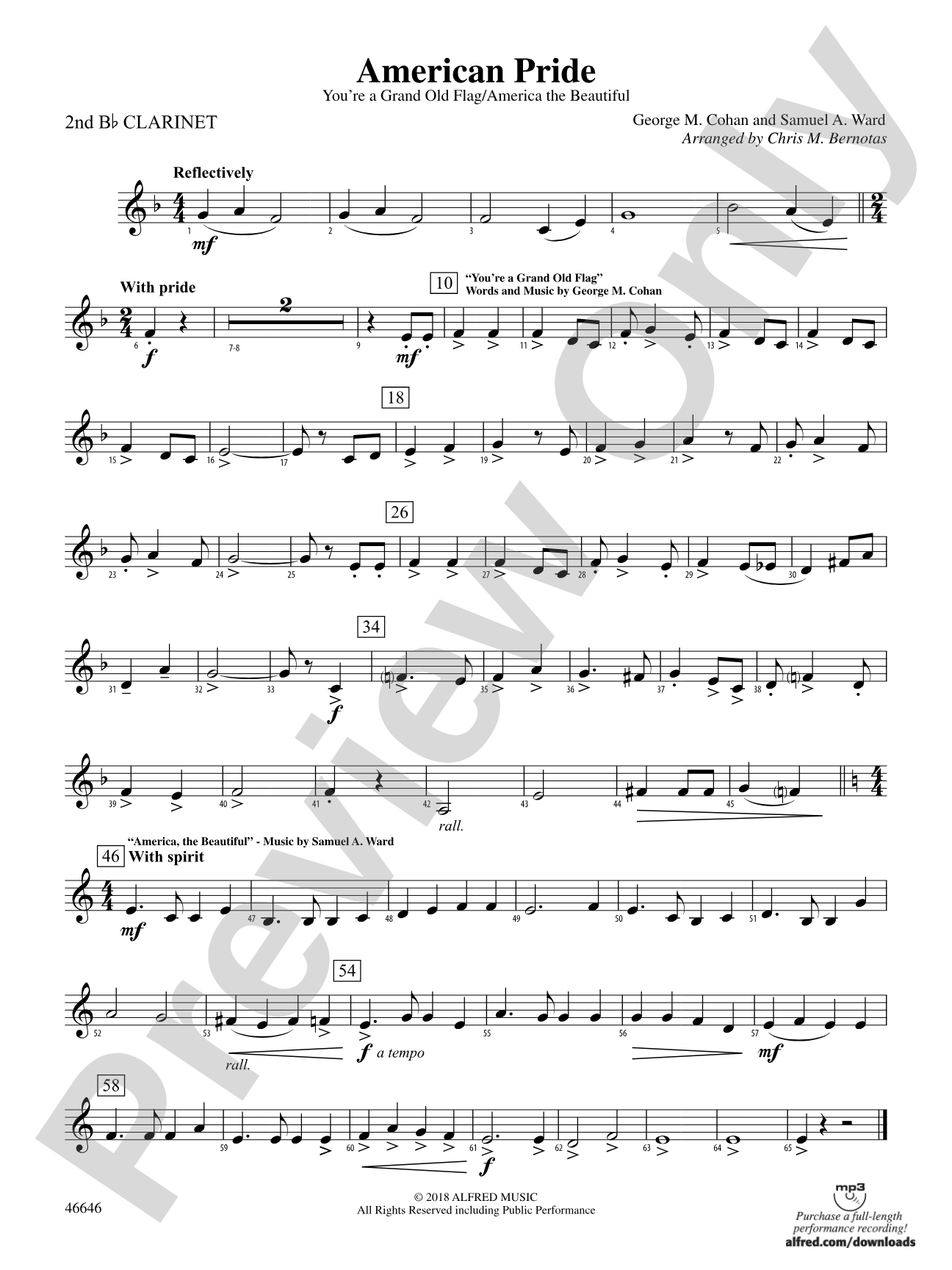 American Pride: 2nd B-flat Clarinet