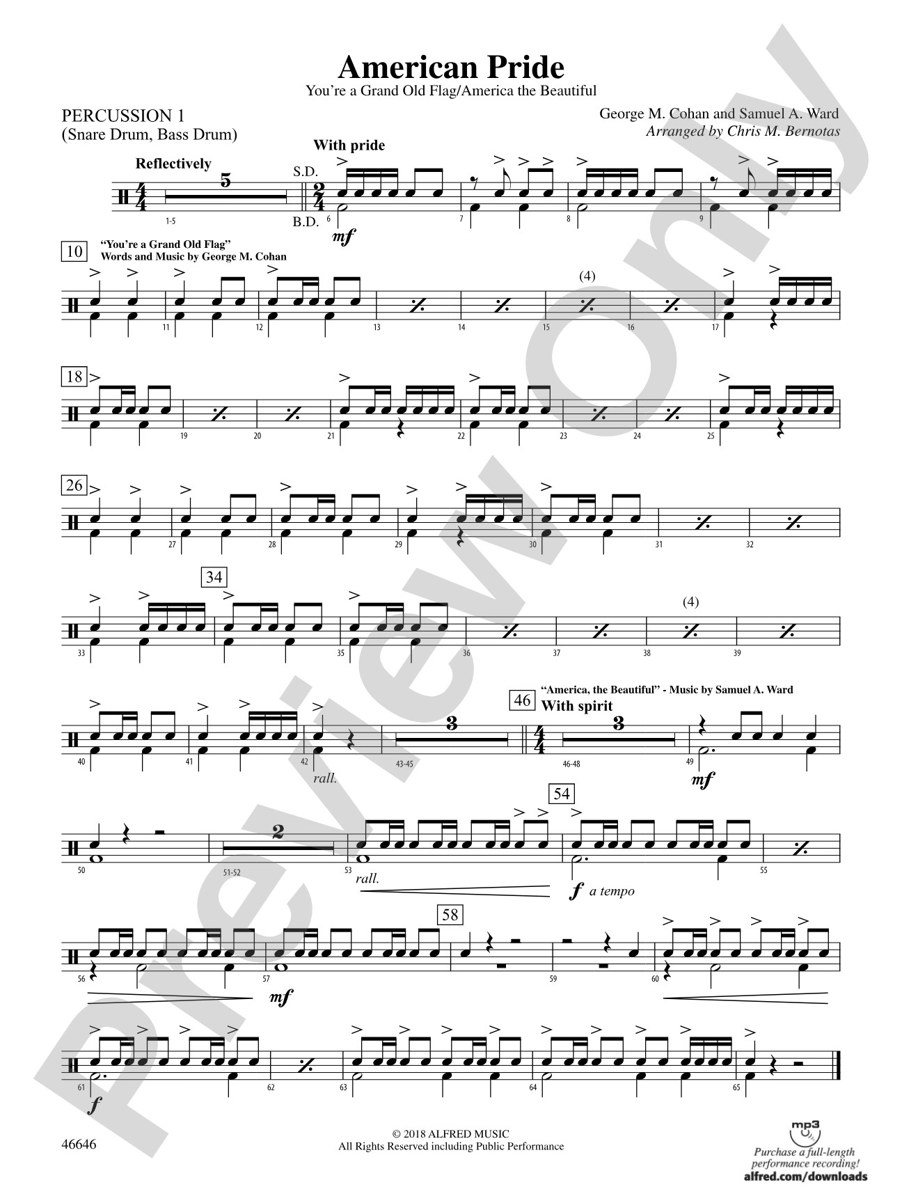 American Pride: 1st Percussion