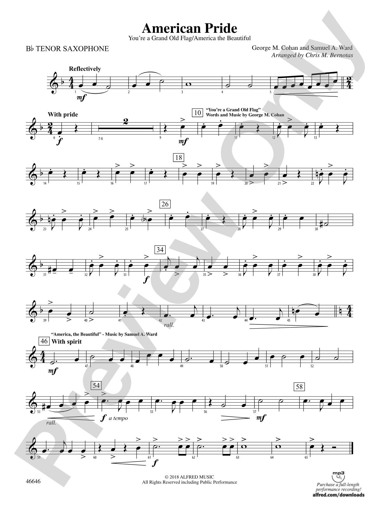 American Pride: B-flat Tenor Saxophone