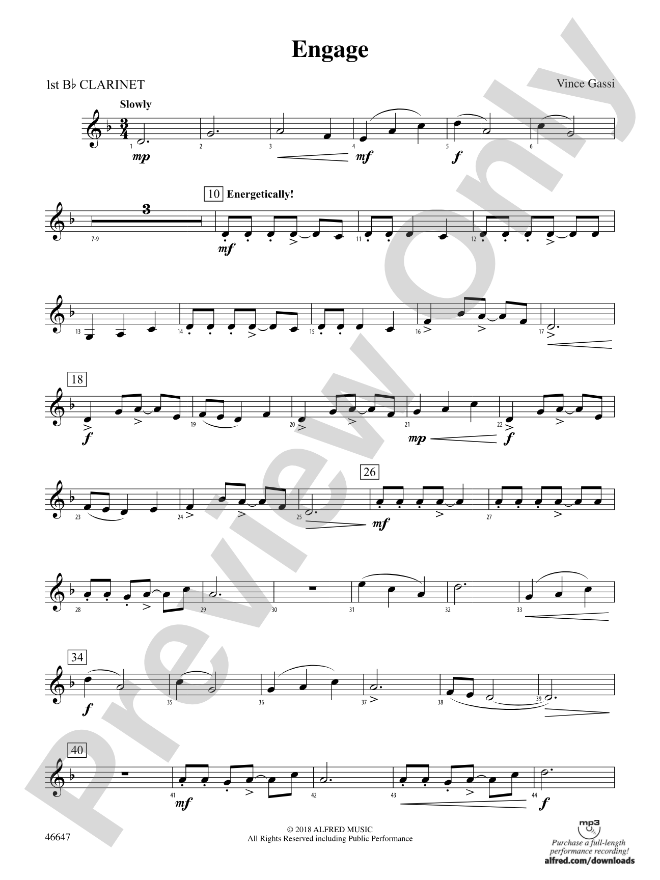 Engage: 1st B-flat Clarinet