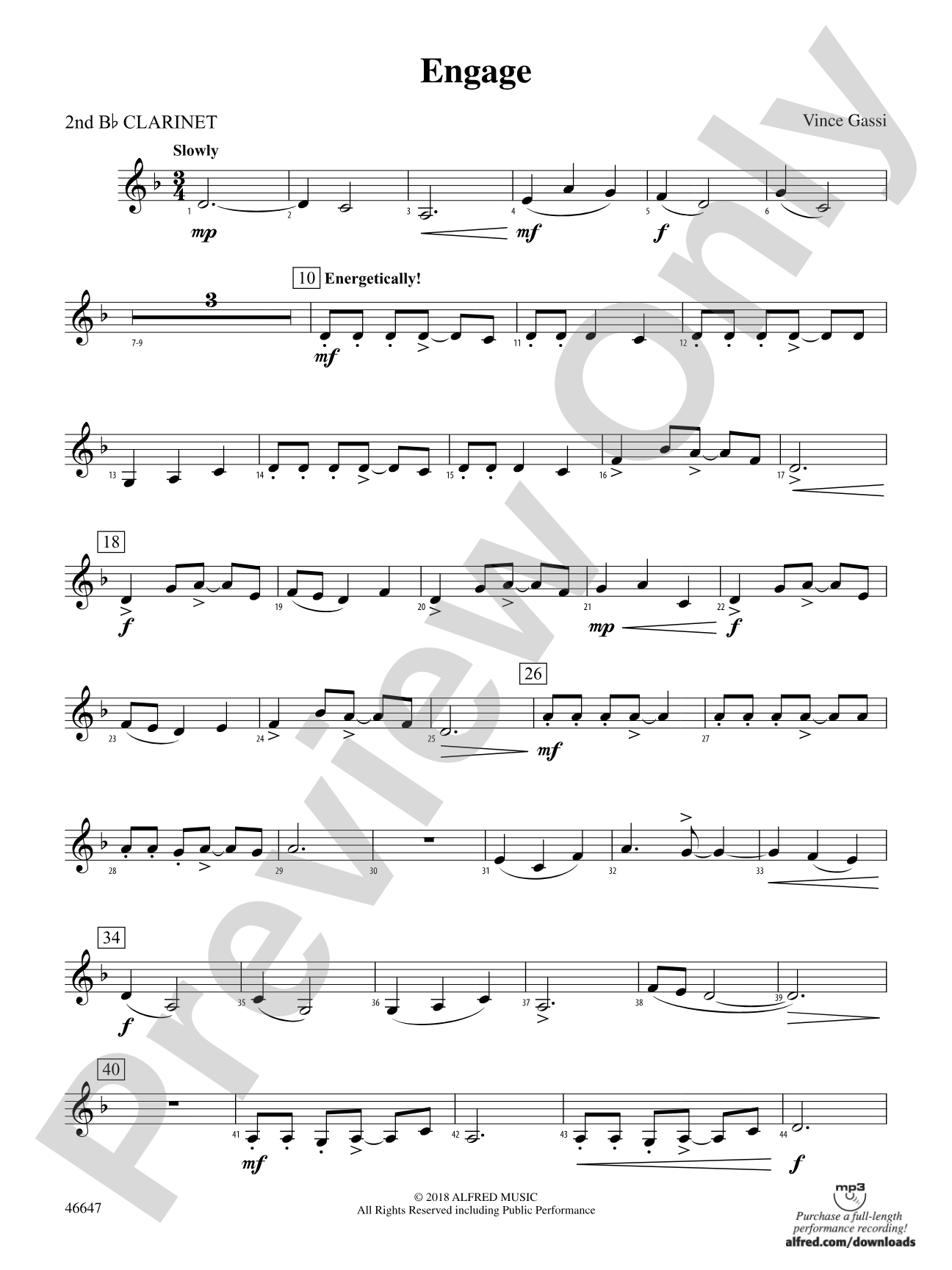 Engage: 2nd B-flat Clarinet