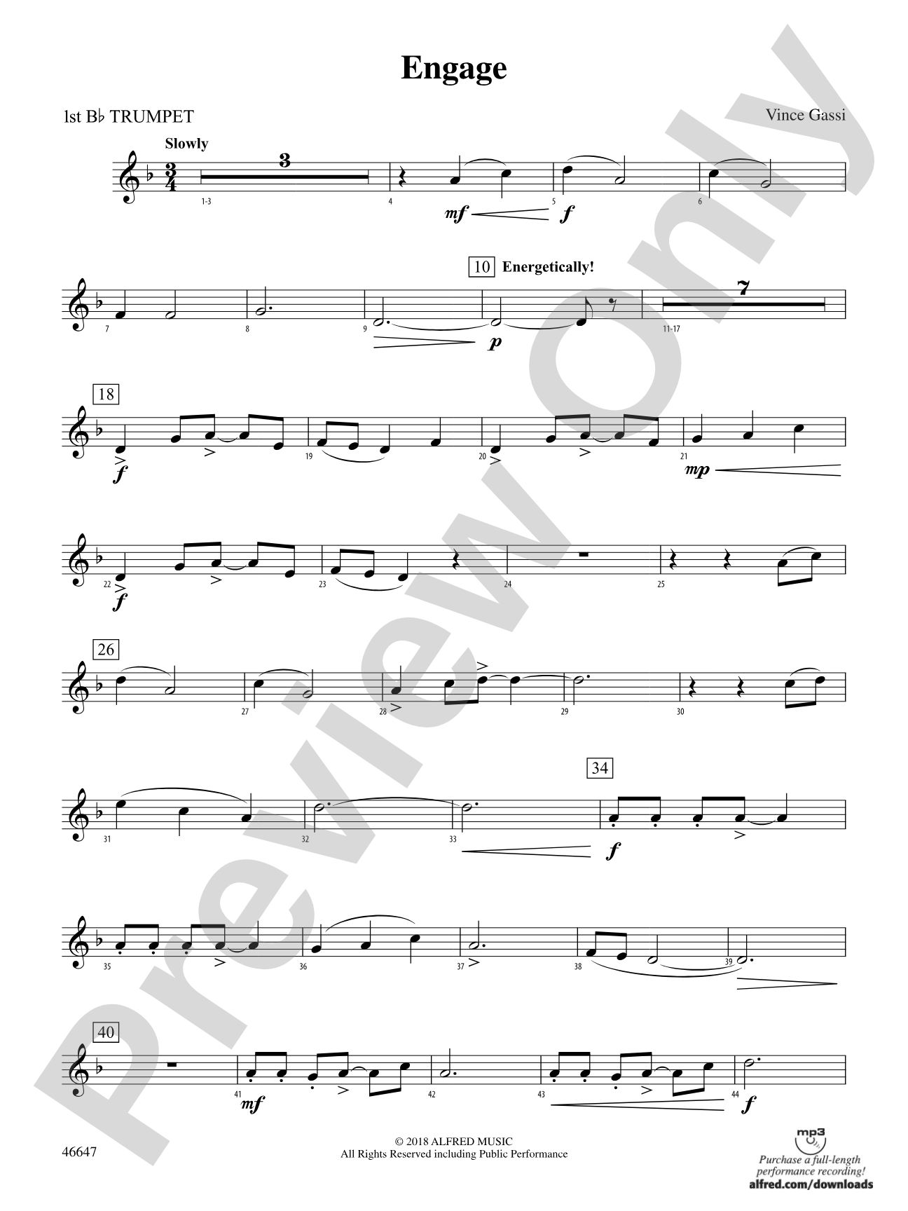 Engage: 1st B-flat Trumpet