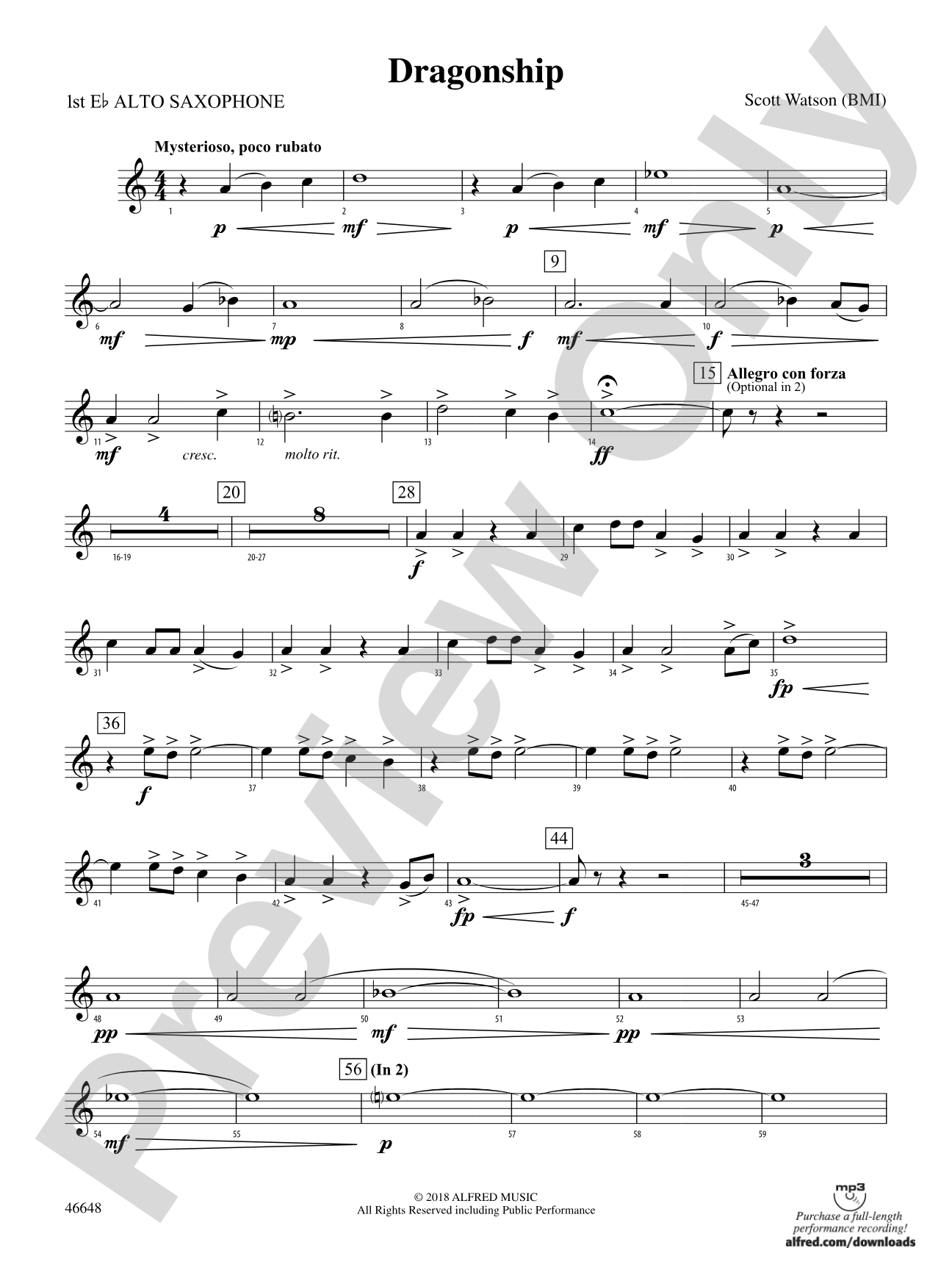 Dragonship: E-flat Alto Saxophone