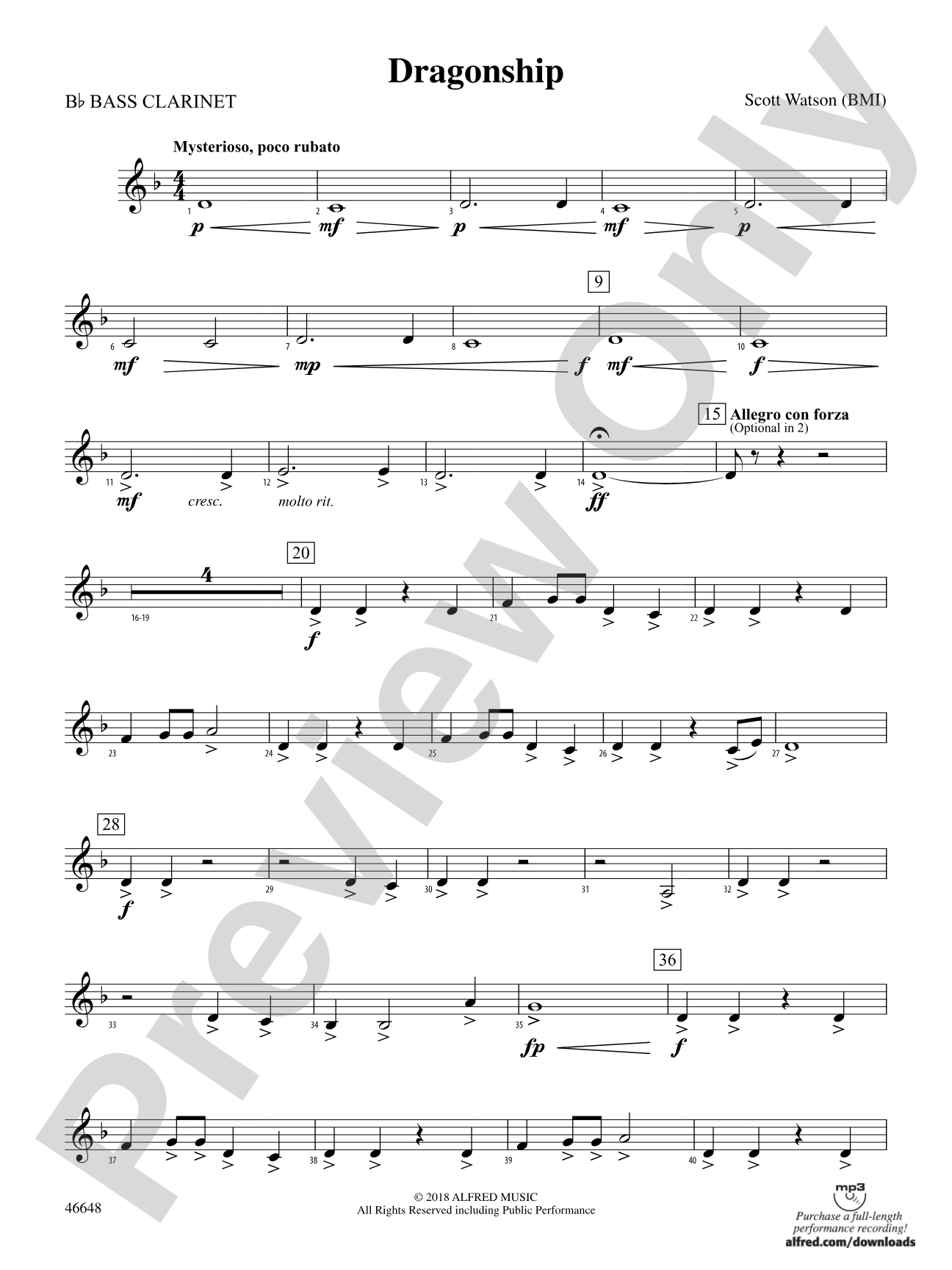 Dragonship: B-flat Bass Clarinet