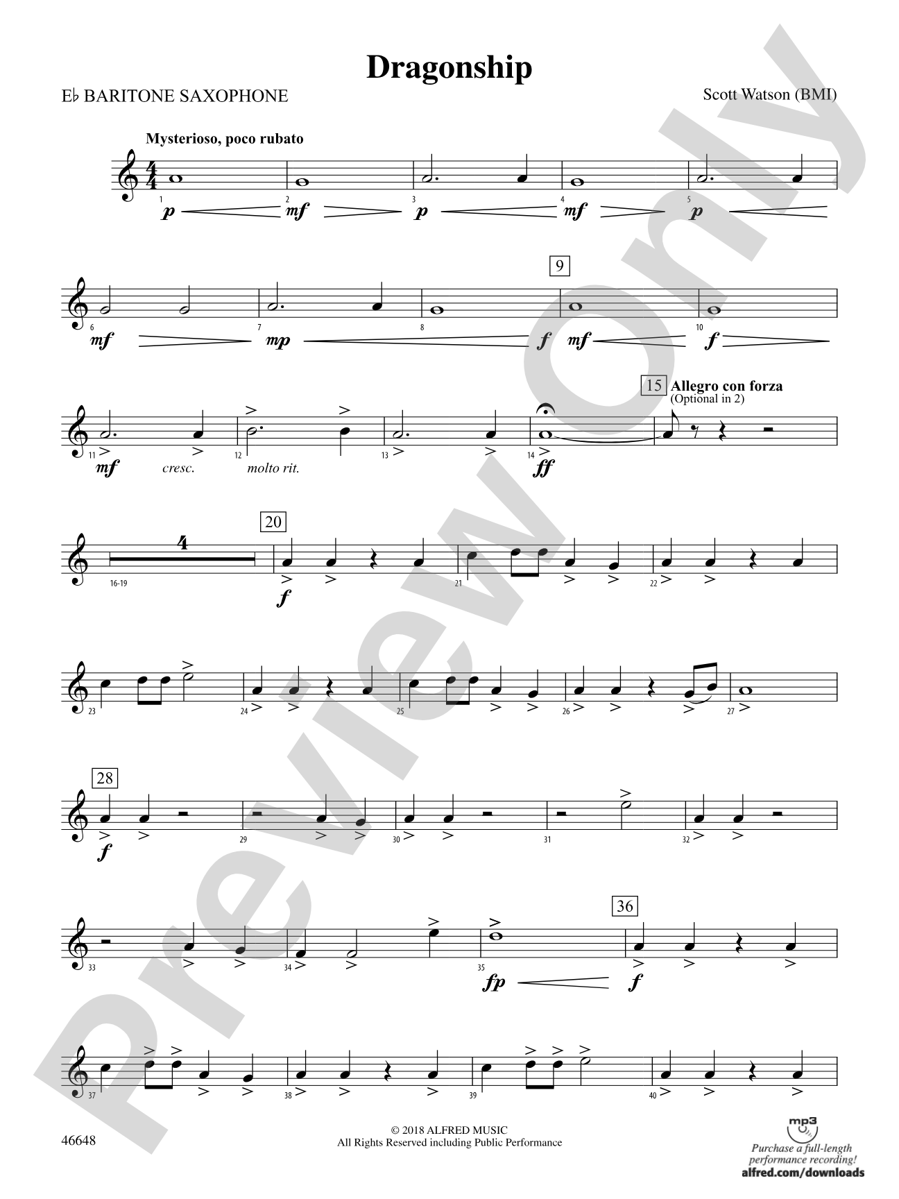 Dragonship: E-flat Baritone Saxophone