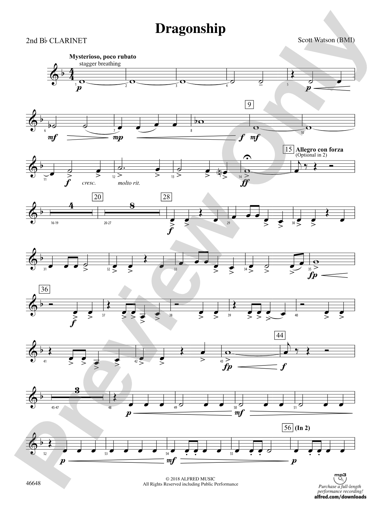 Dragonship: 2nd B-flat Clarinet