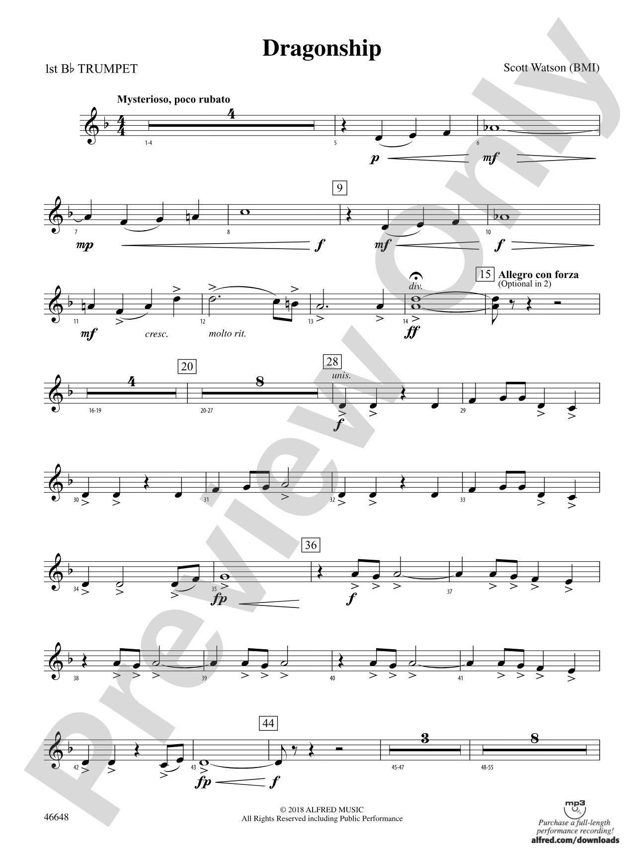 Dragonship: 1st B-flat Trumpet