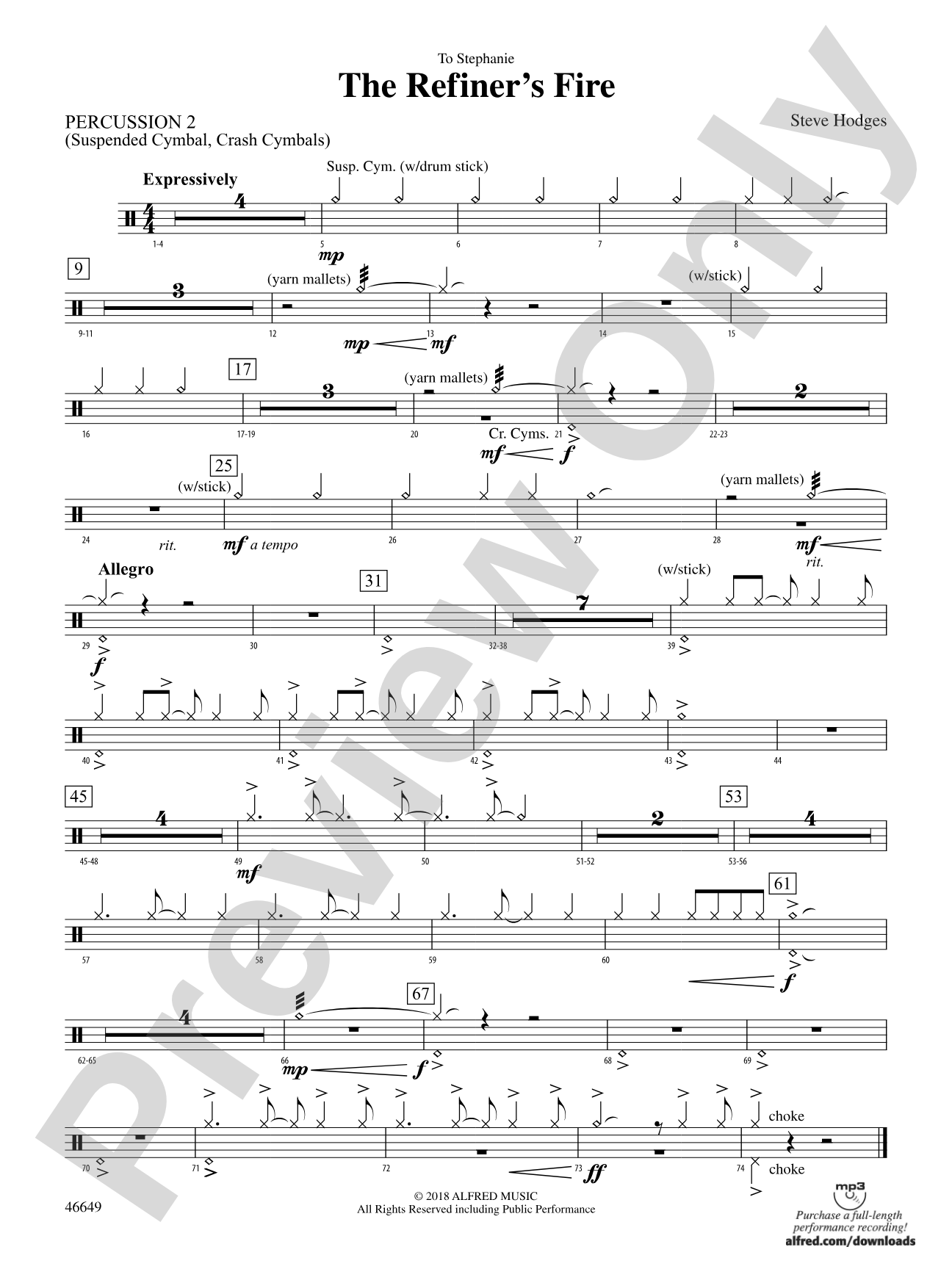 The Refiner's Fire: 2nd Percussion