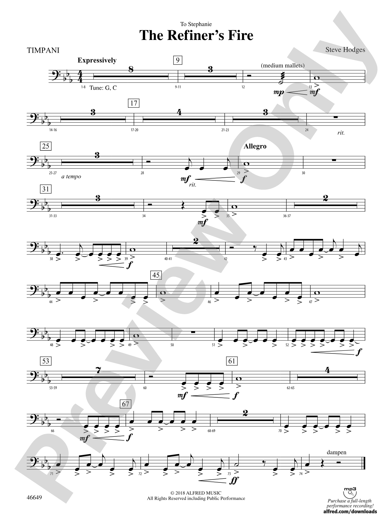 The Refiner's Fire: Timpani