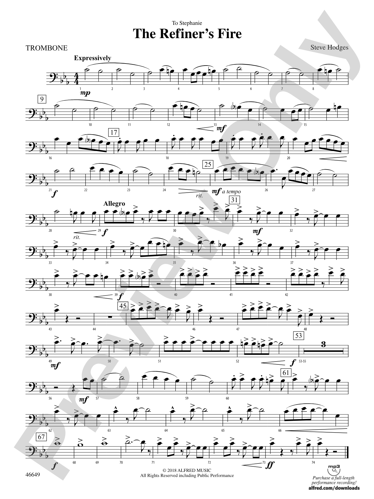The Refiner's Fire: 1st Trombone